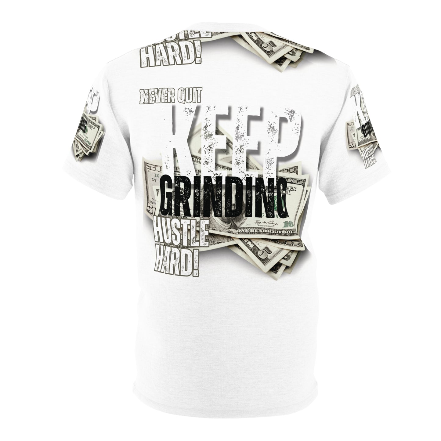 Motivational Hustle Tee - Keep Grinding, Unisex Cut & Sew Shirt