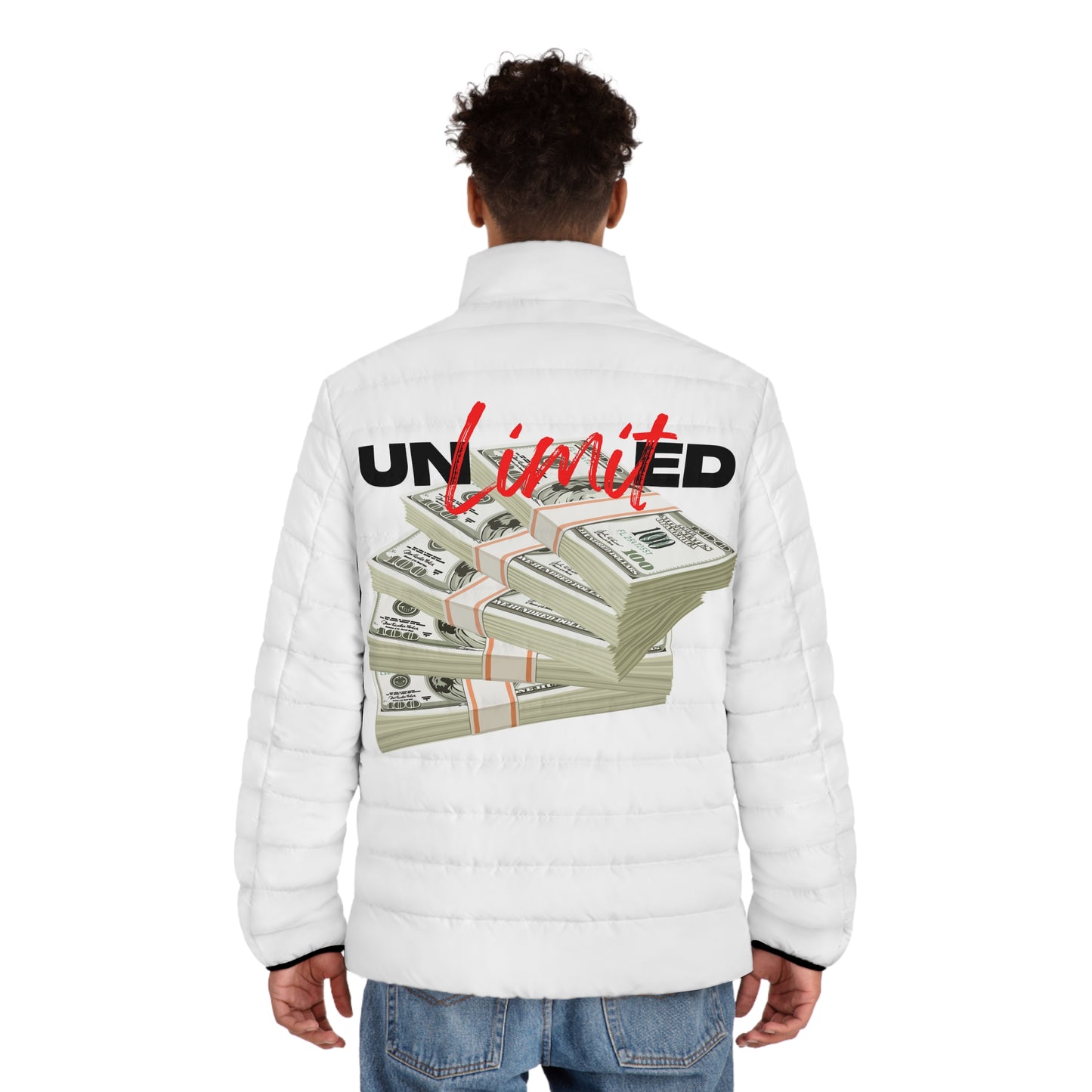 Unlimited Cash Men's Limited Edition Puffer Jacket - Unlimited Cash Design