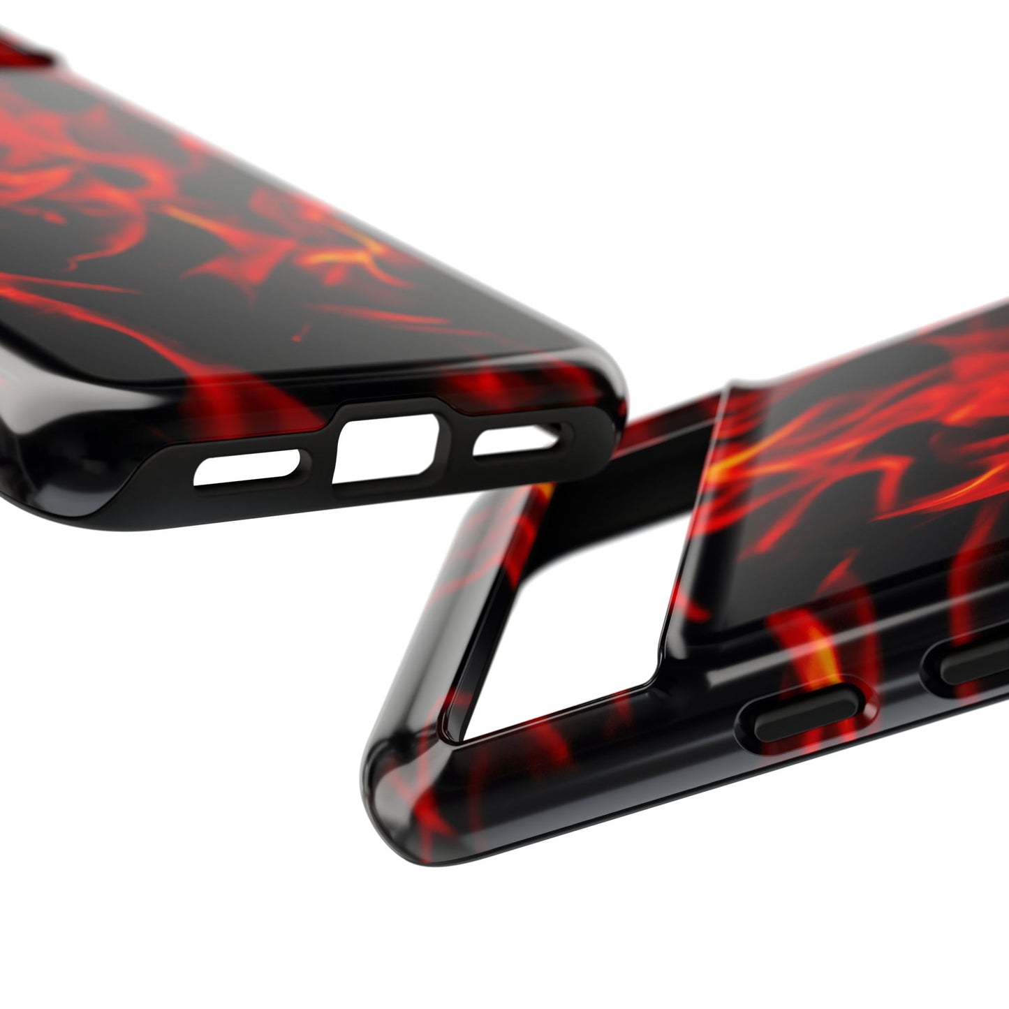 Fire Design Tough Phone Case - Bold Protection with Fiery Vibes