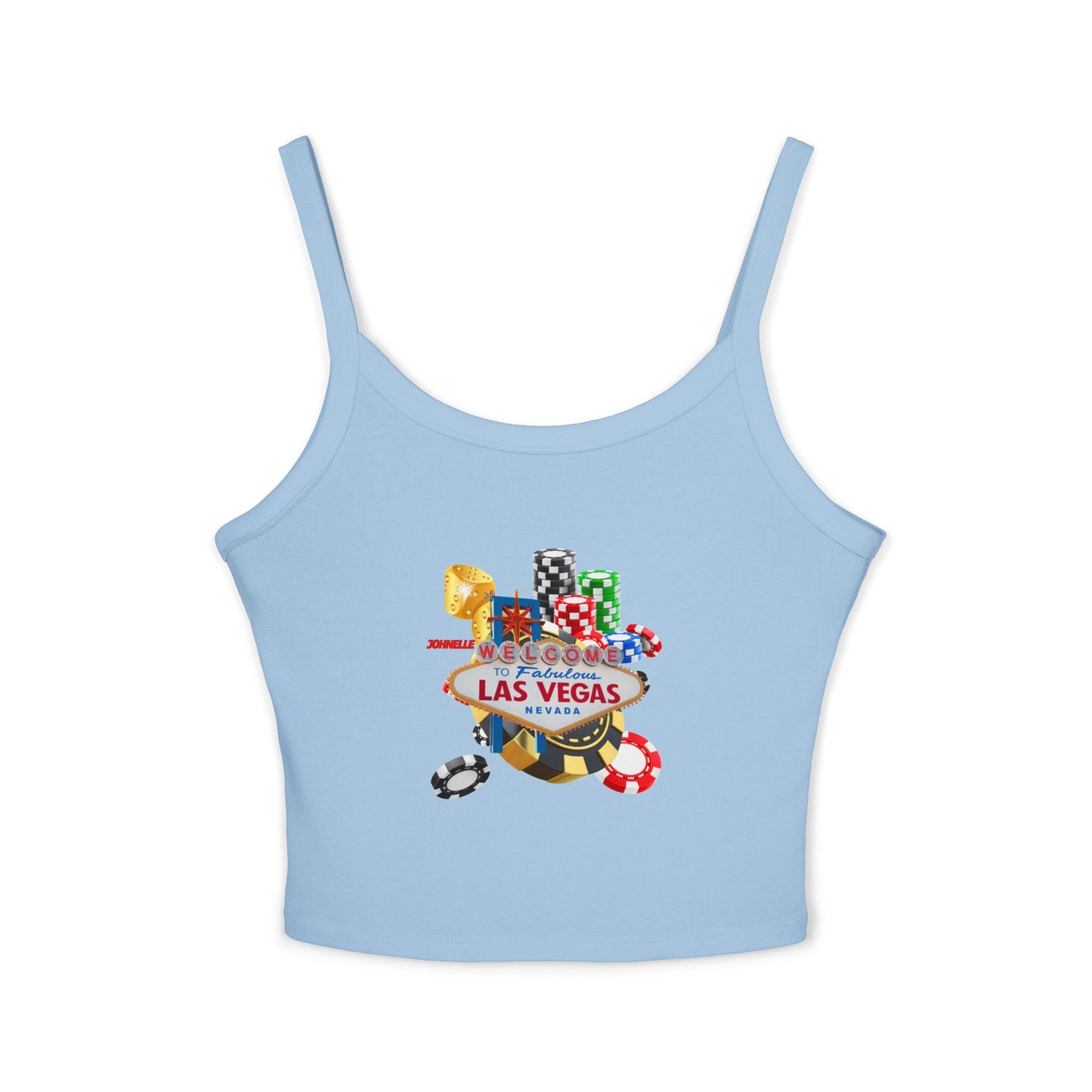 Vegas Night Women's Spaghetti Strap Tank Top - Casino Theme