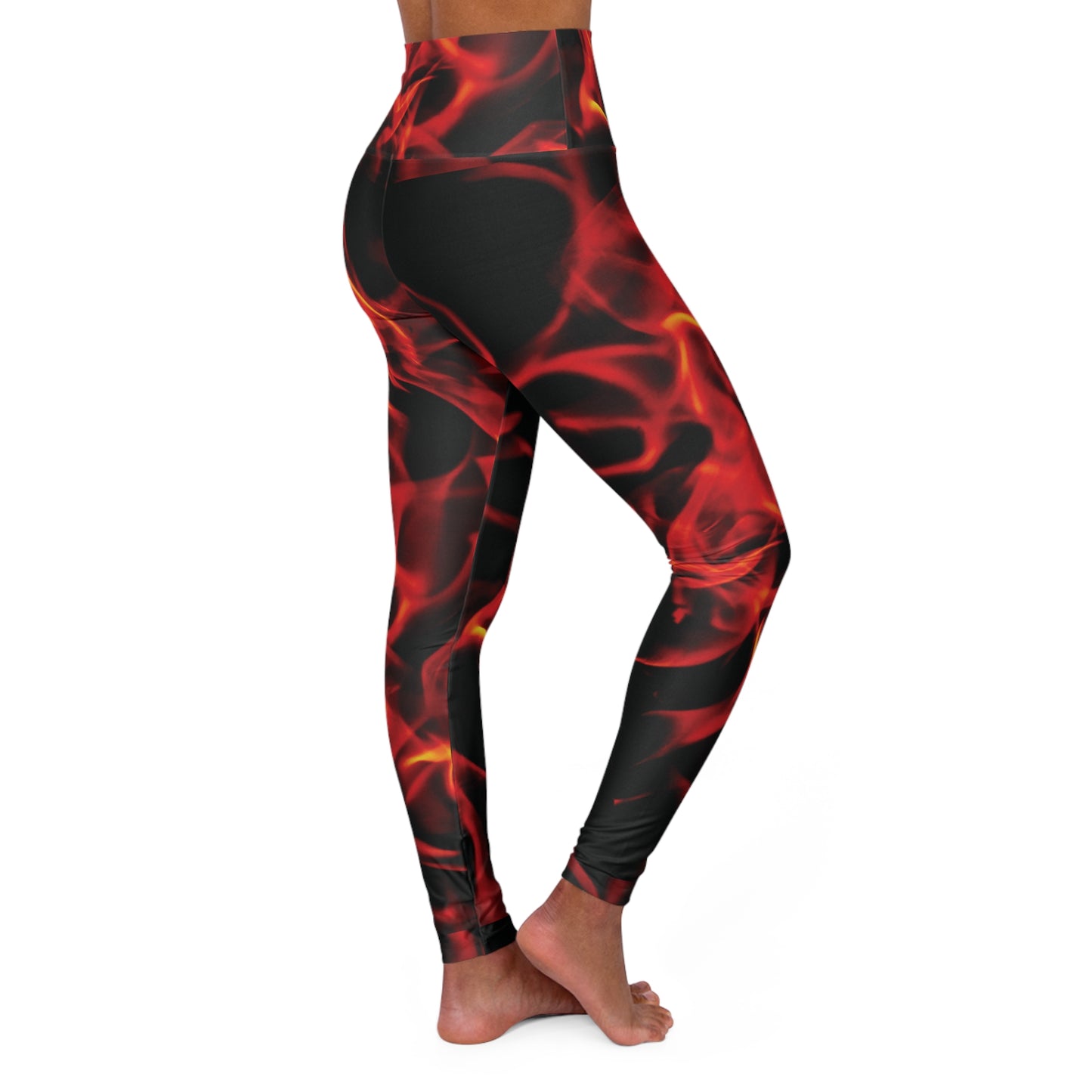 Fiery High Waisted Yoga Leggings - Ultimate Comfort for Fitness Enthusiasts