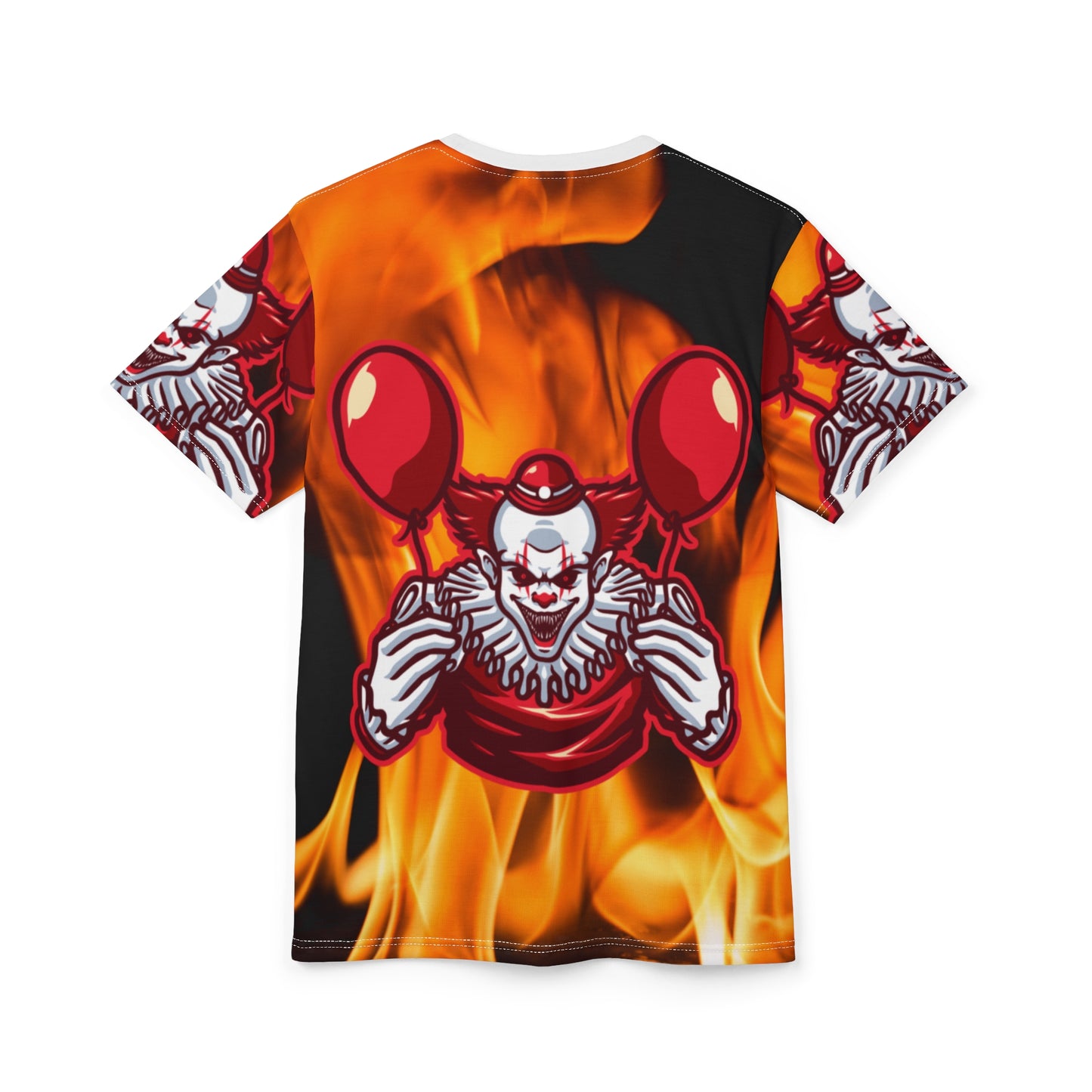 Inferno Clown Unisex Cut & Sew Tee - Bold Graphic T-Shirt for Horror Fans