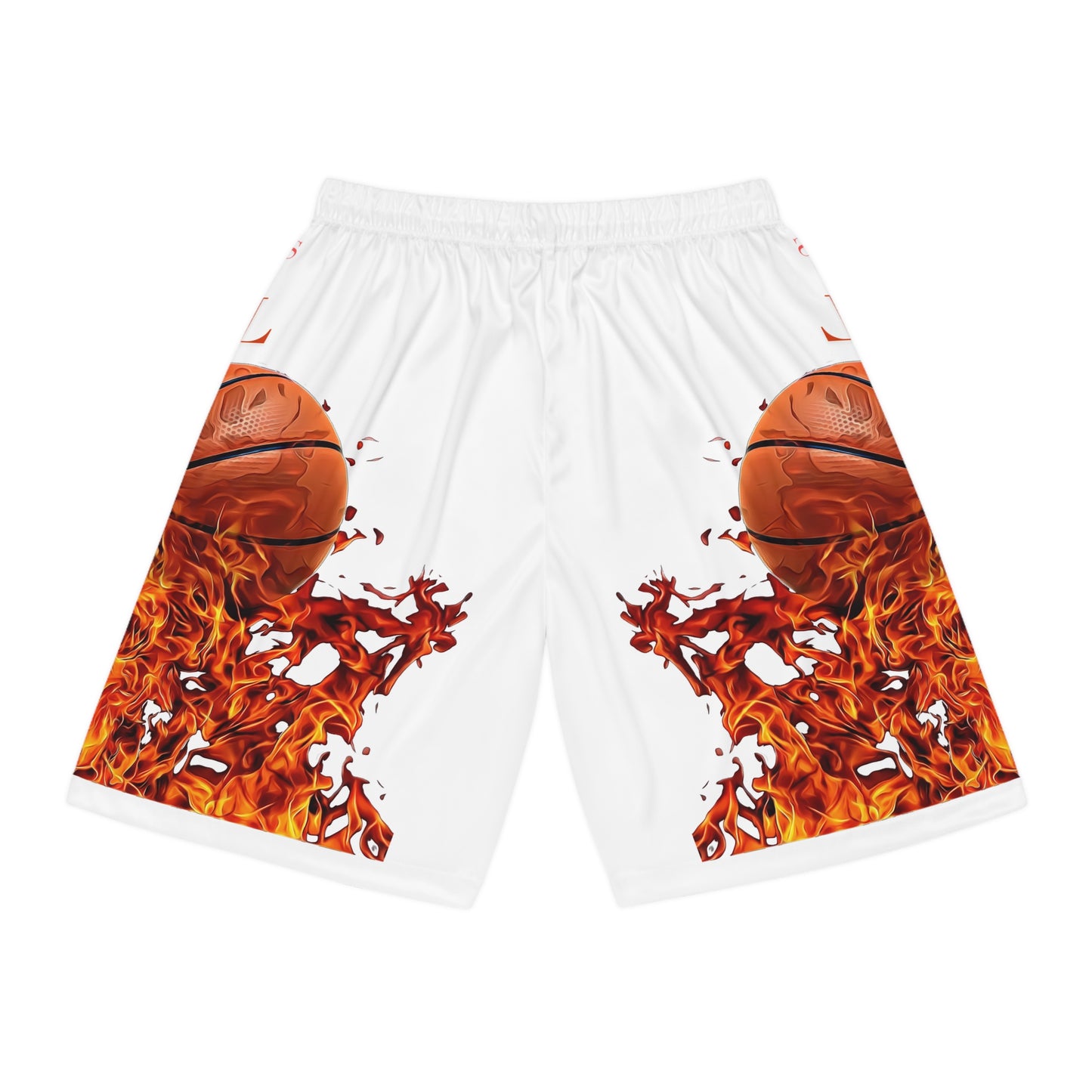 Fiery Basketball Shorts - "This is Your Level" Design for Sports Enthusiasts