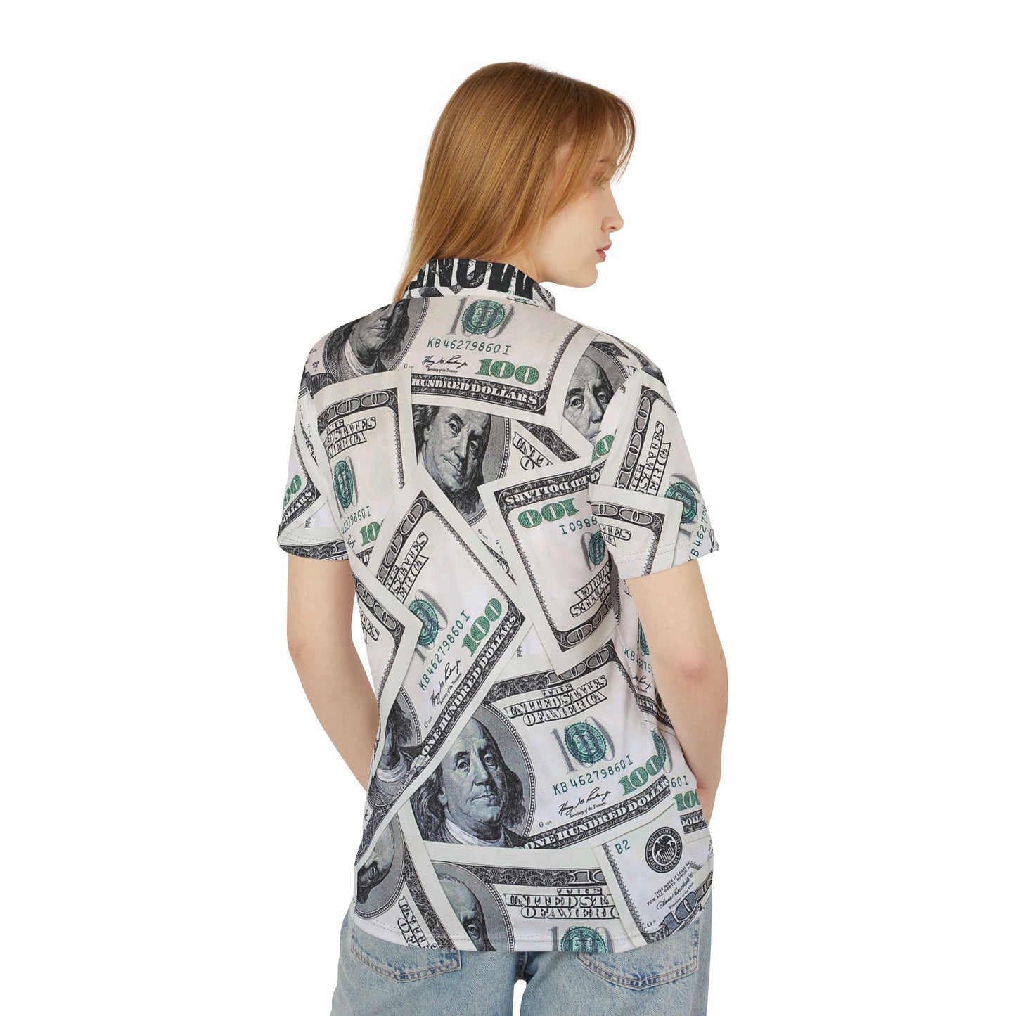 Money Print Unisex Polo Shirt - Fun & Trendy Style for Every Occasion