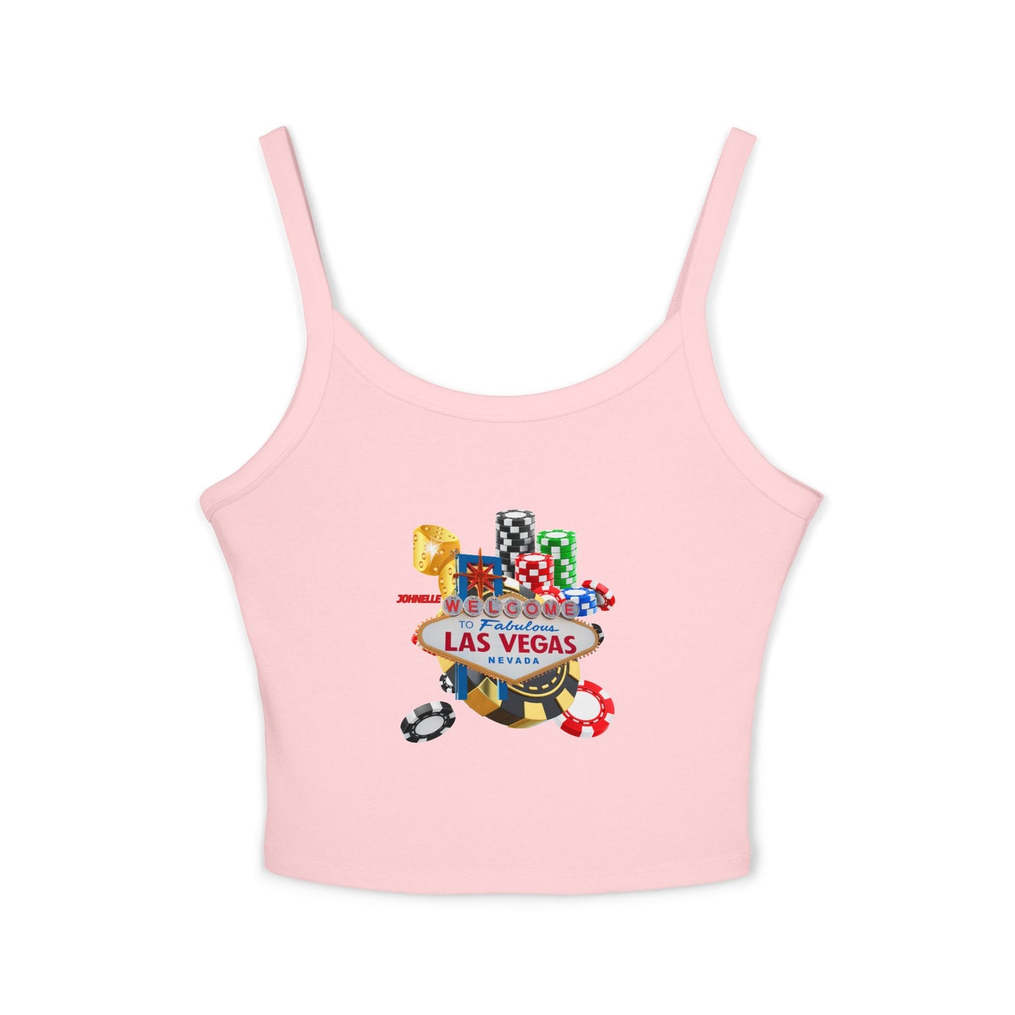 Vegas Night Women's Spaghetti Strap Tank Top - Casino Theme