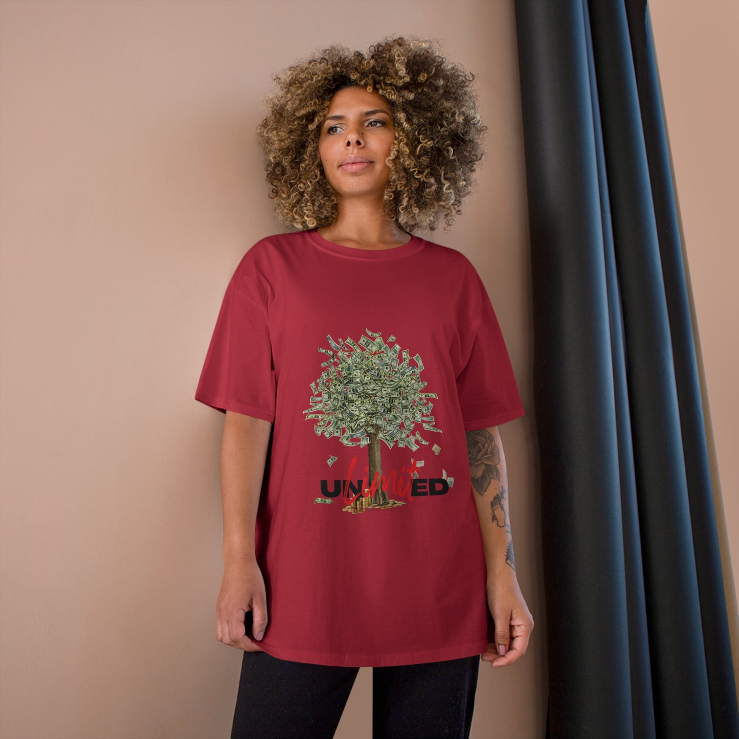 Champion T-Shirt - Unlimited Growth Tree Graphic