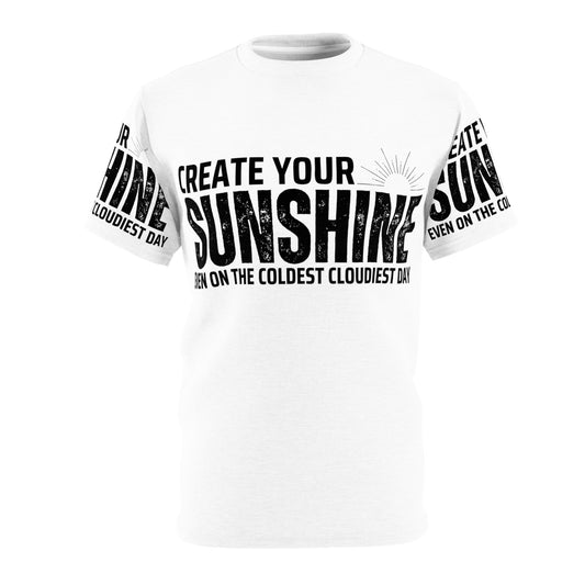 Motivational Unisex Cut & Sew Tee - 'Create Your Sunshine'