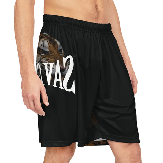 Savage Age Basketball Shorts - Bold Animal Print Athletic Wear