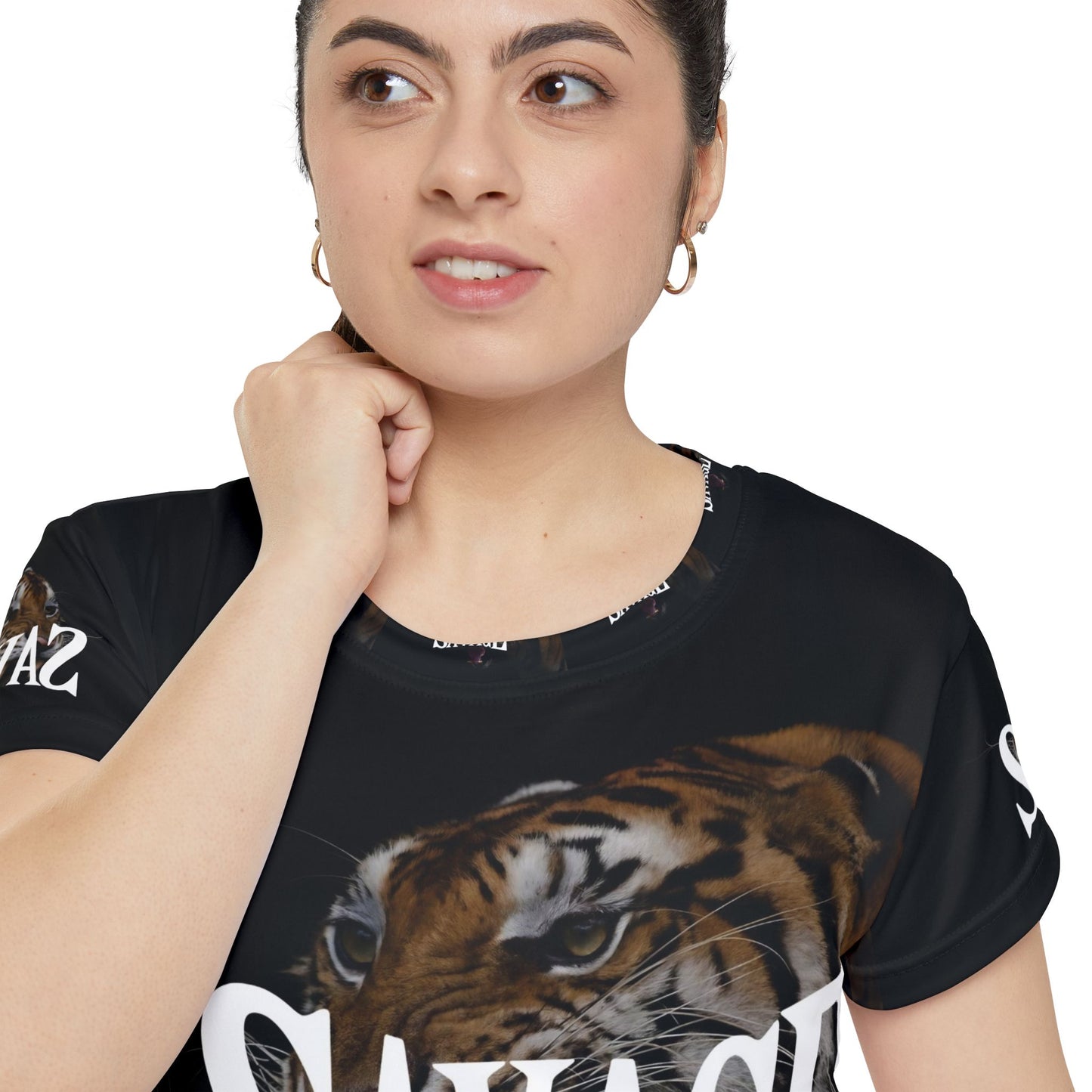 Savage Tiger Graphic Tee for Bold Women | Stylish Short Sleeve Shirt