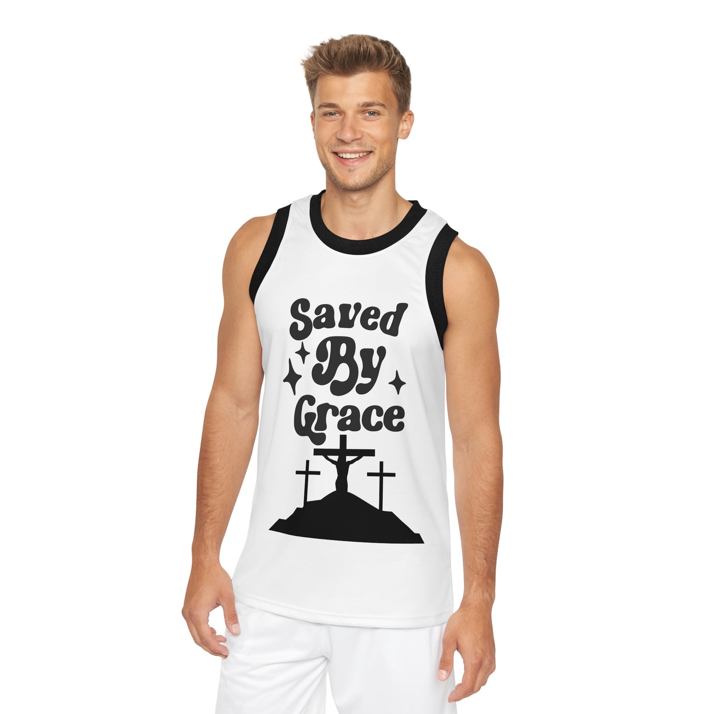 Saved By Grace Unisex Basketball Jersey (AOP)