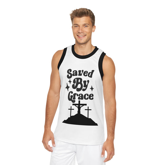 Saved By Grace Unisex Basketball Jersey (AOP)