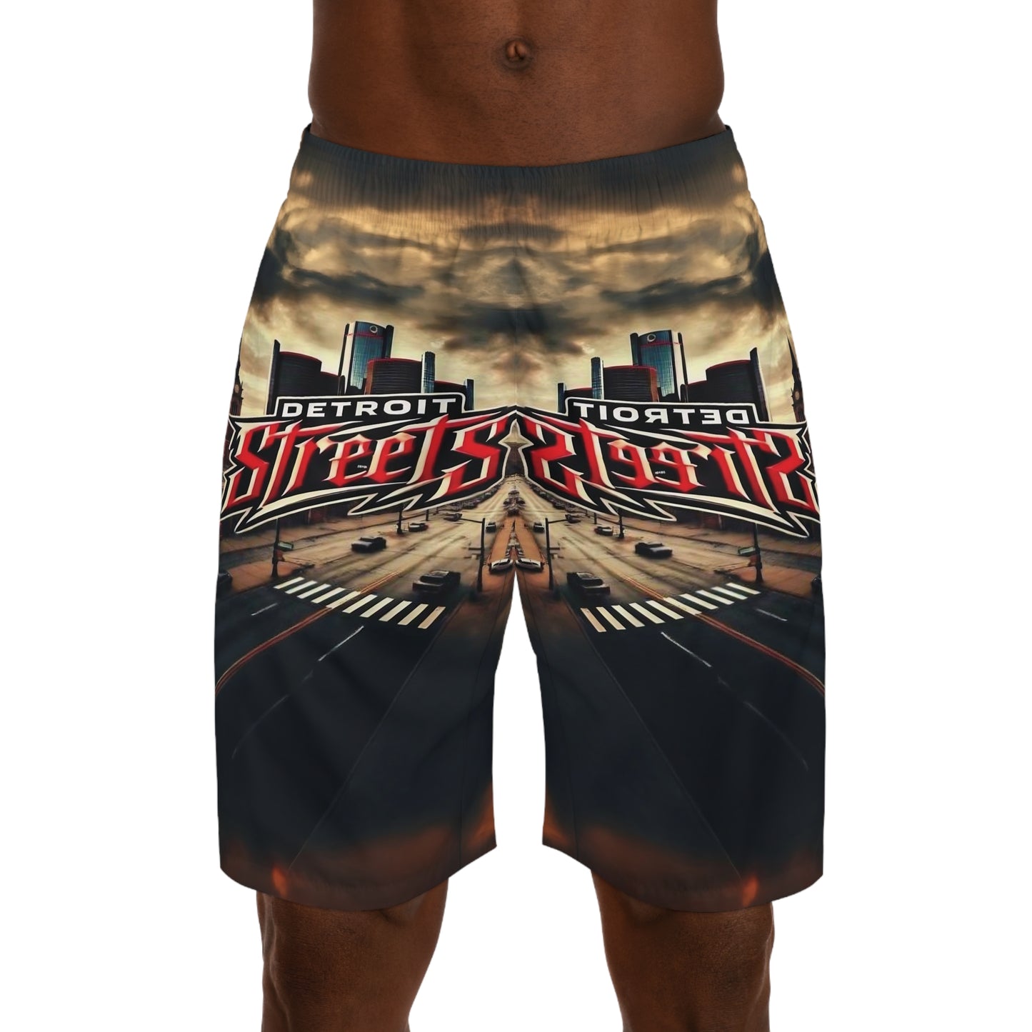 Detroit Streets Graphic Men’s Jogger Shorts - Urban Style Activewear