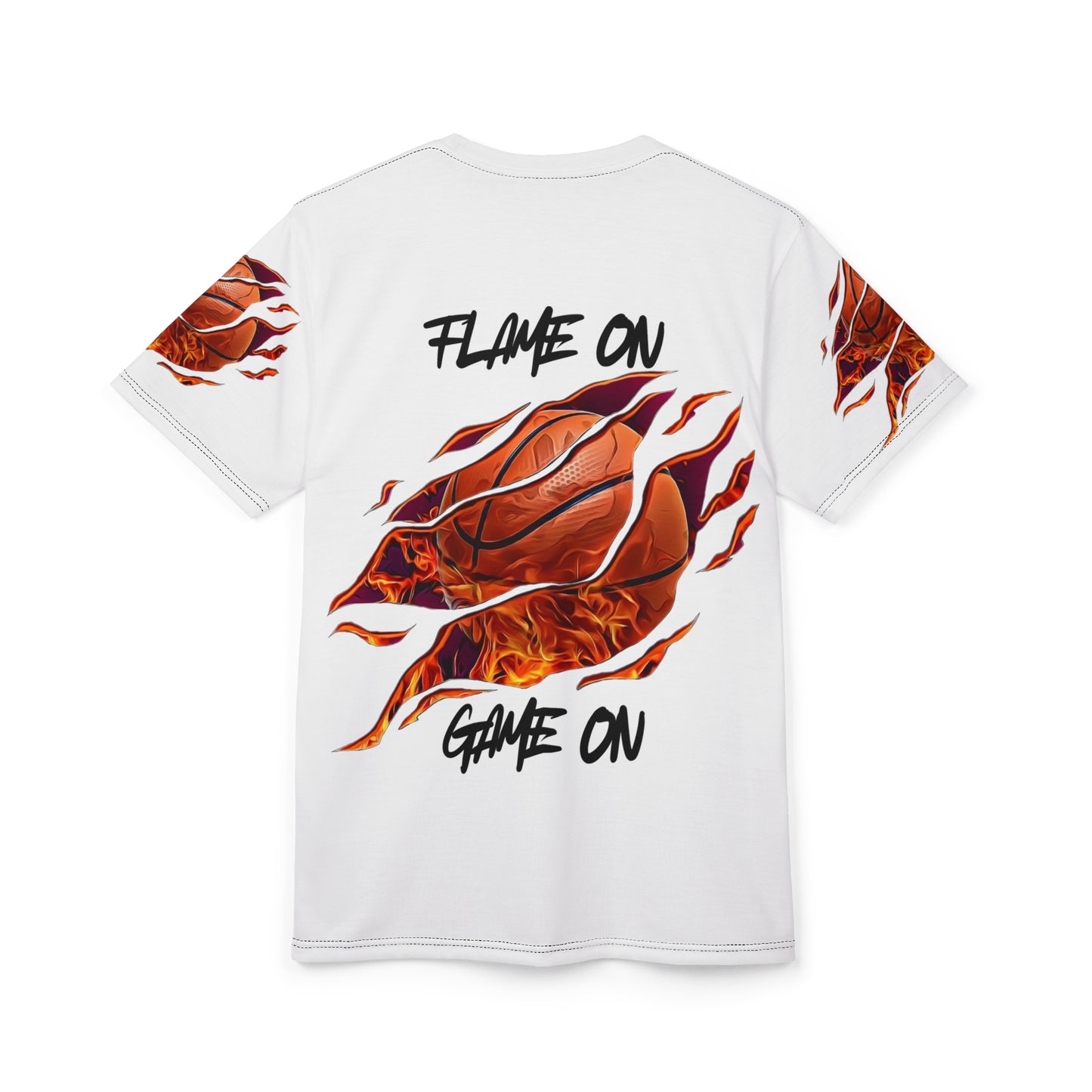 Flame On Basketball Tee - Unisex Cut & Sew Shirt for Sports Enthusiasts