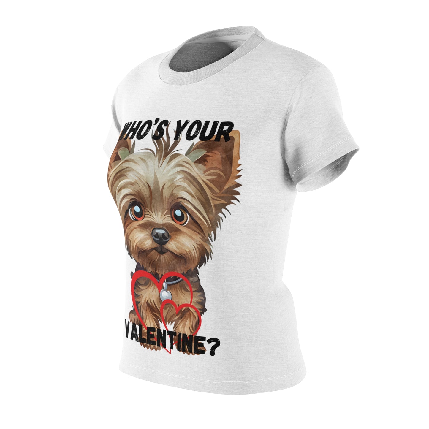 Cute Valentine's Day Women's Dog Lover Tee - 'Who's Your Valentine?'