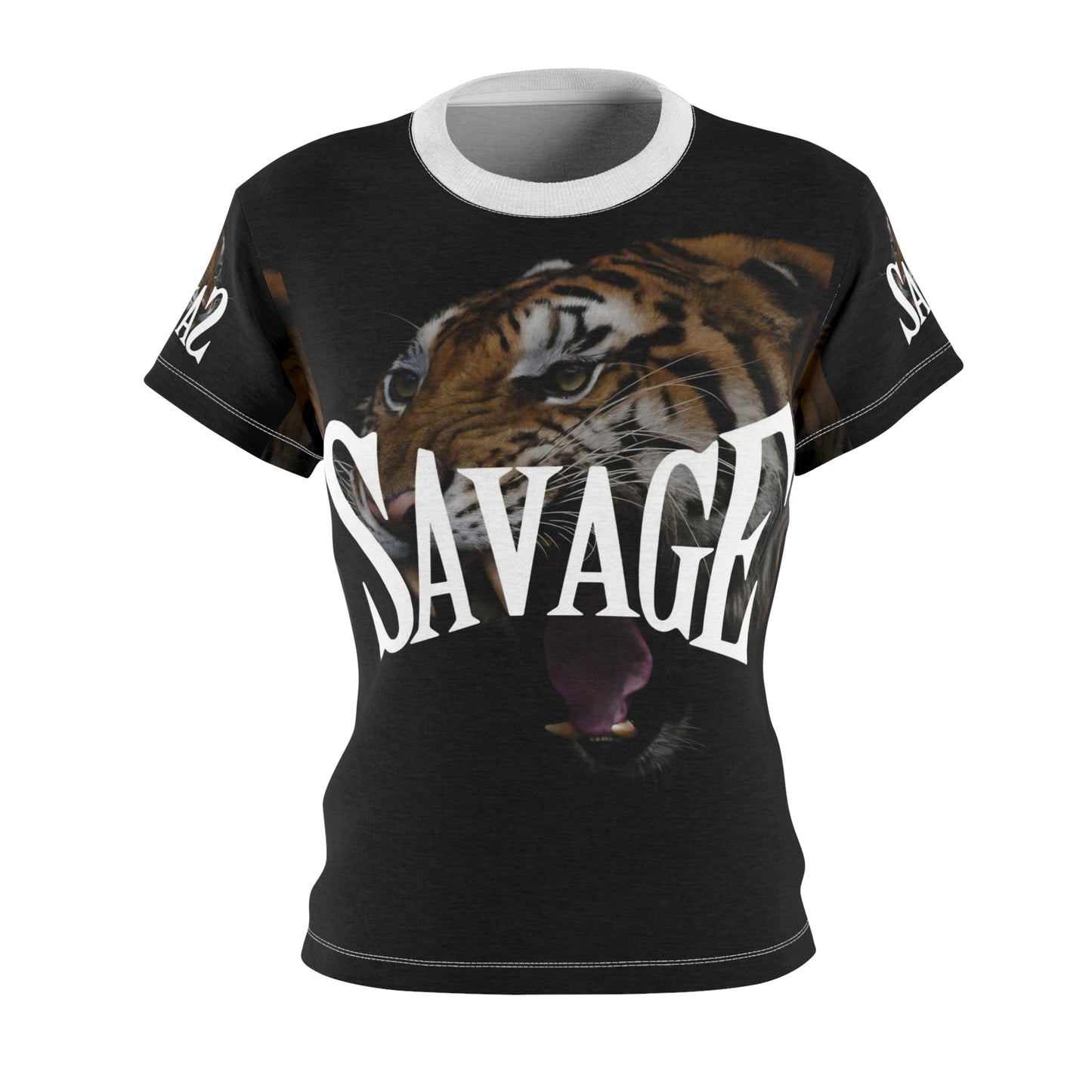 Savage Tiger Graphic Tee for Women - Fierce Casual Wear