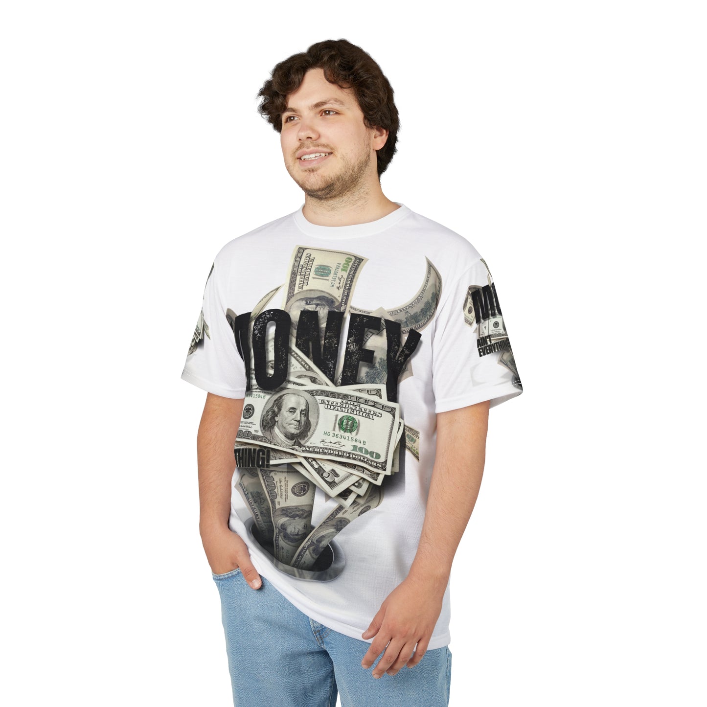 Money Unisex Cut & Sew Tee - Bold Graphic Streetwear for Cash Enthusiasts