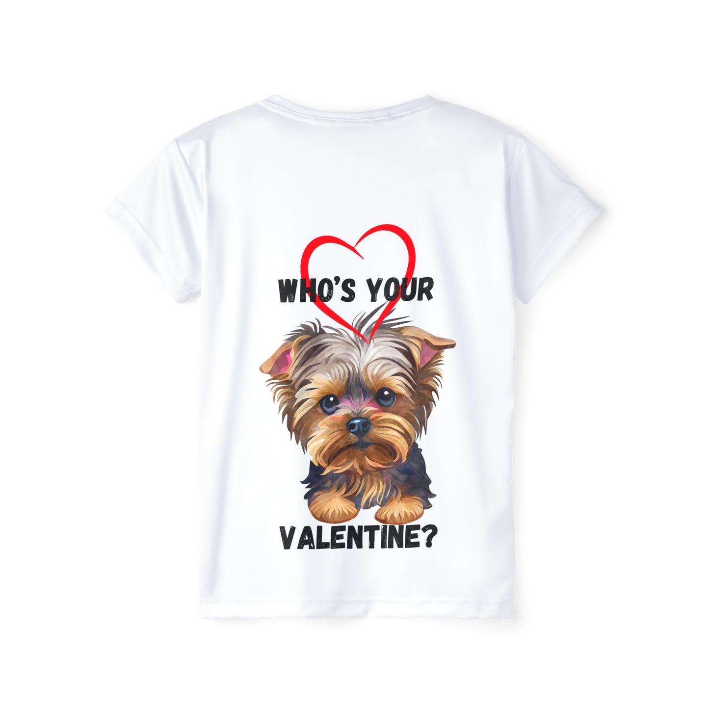 Valentine's Day Women's Sports Jersey - Cute Yorkie Design