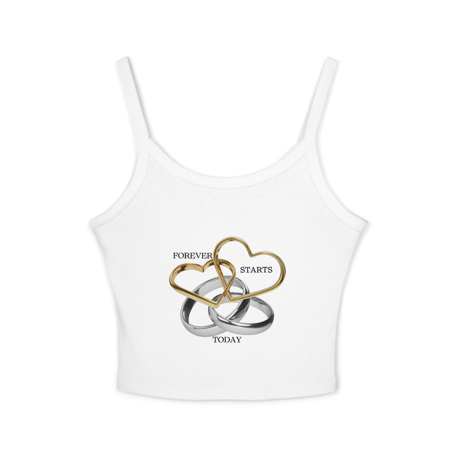 Forever Starts Today Women's Spaghetti Strap Tank Top - Perfect for Weddings and Celebrations