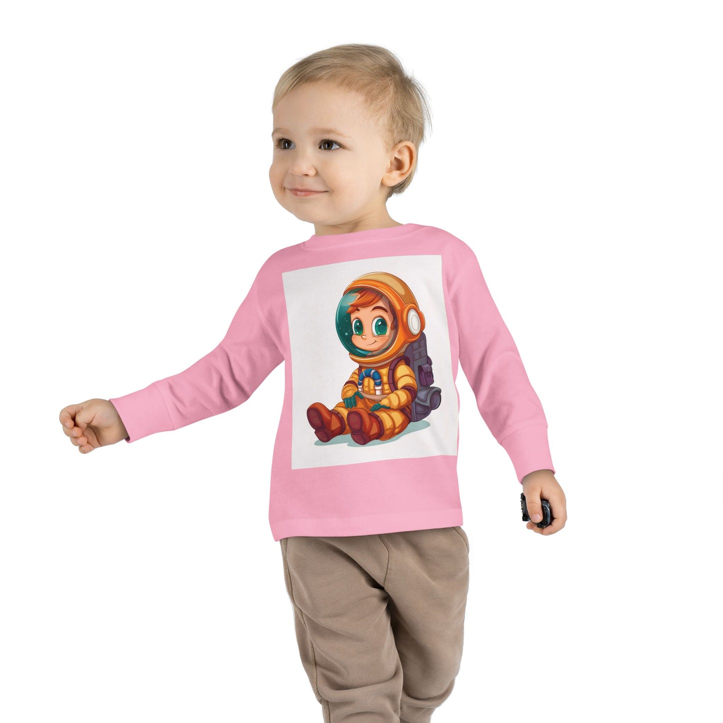 Toddler Astronaut Long Sleeve Tee - Cute Kids Space Shirt for Little Explorers