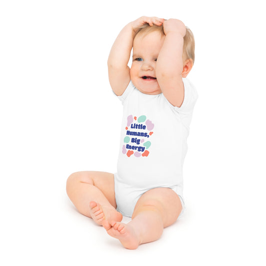 Little Humans, Big Energy Baby Bodysuit - Cute Infant Outfit for Playtime & Gifts