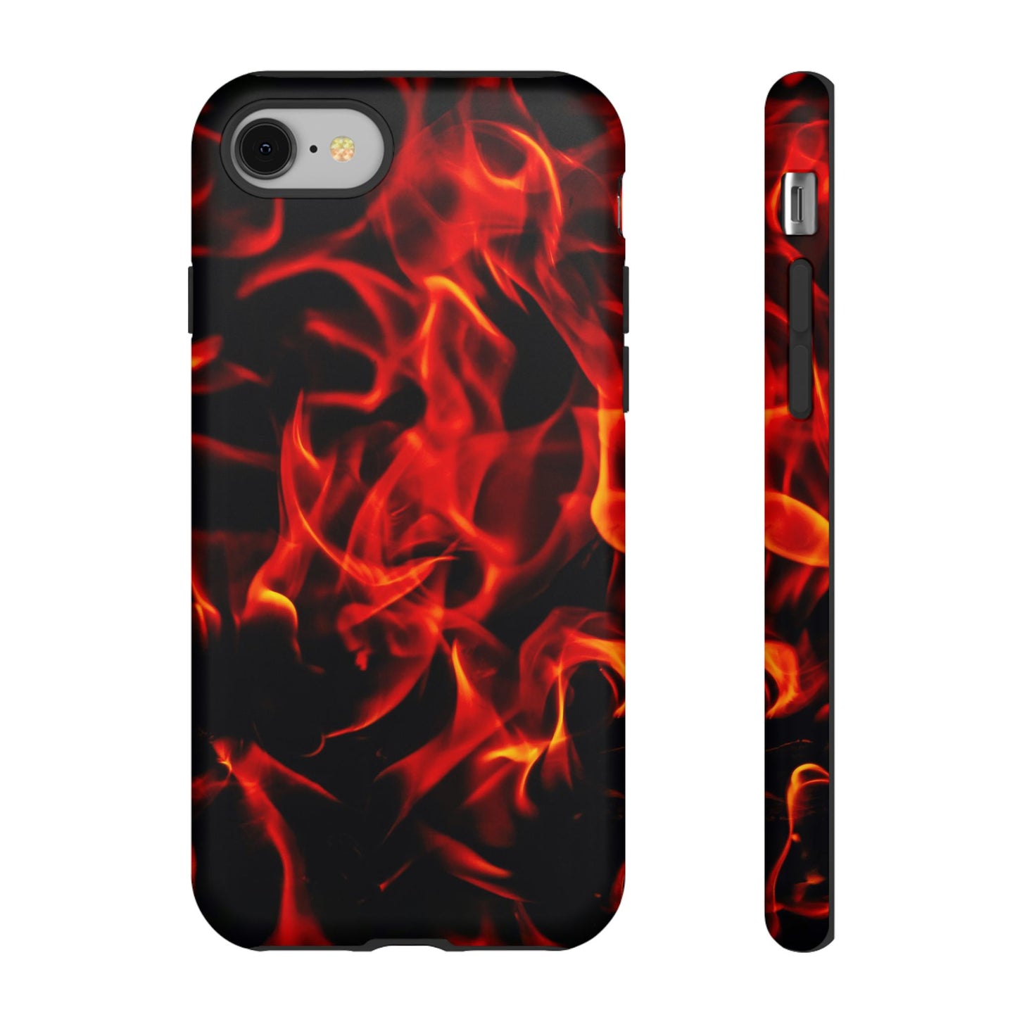 Fire Design Tough Phone Case - Bold Protection with Fiery Vibes