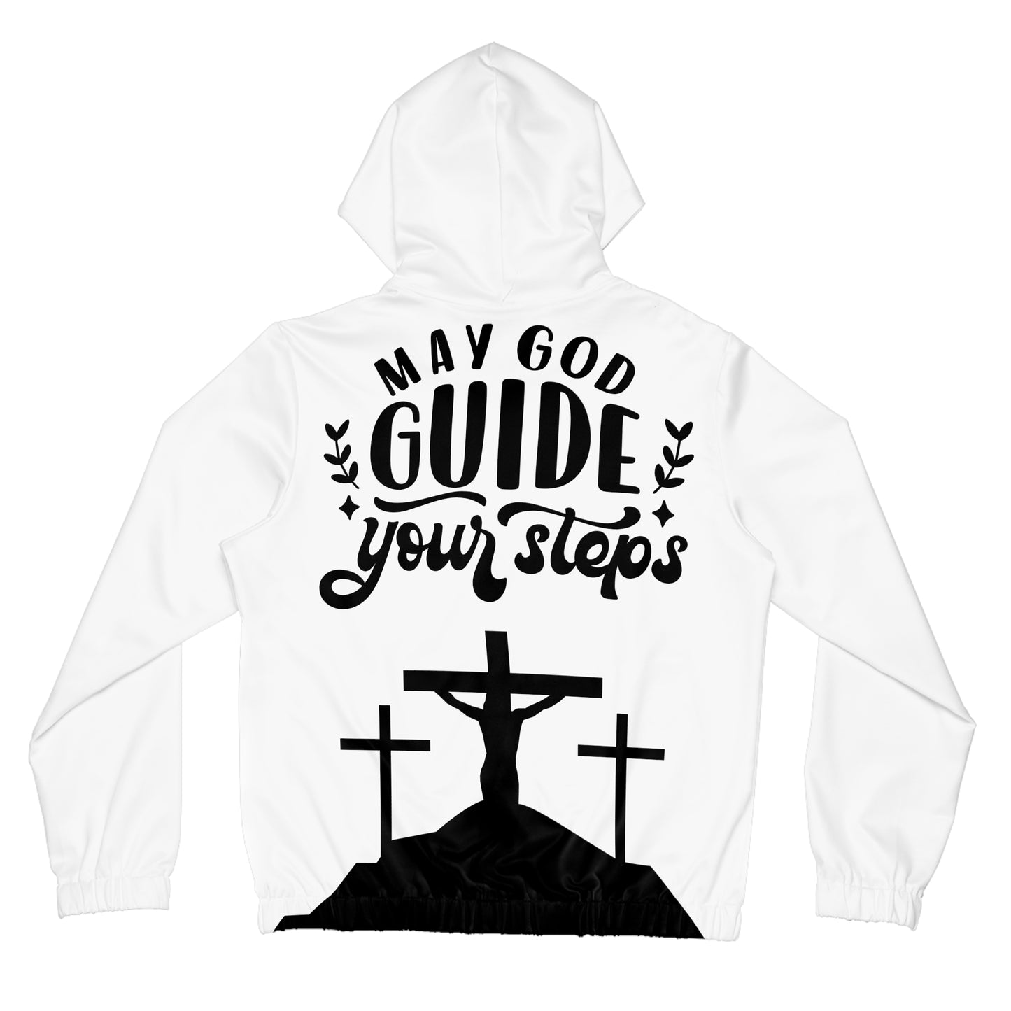 Women’s Full-Zip Hoodie - "May God Guide Your Steps" Inspirational Design