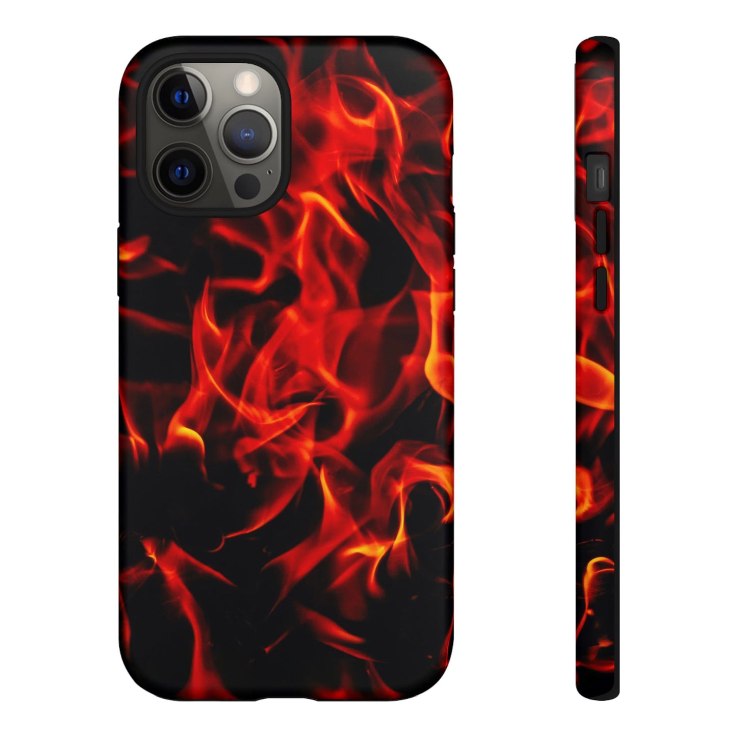 Fire Design Tough Phone Case - Bold Protection with Fiery Vibes