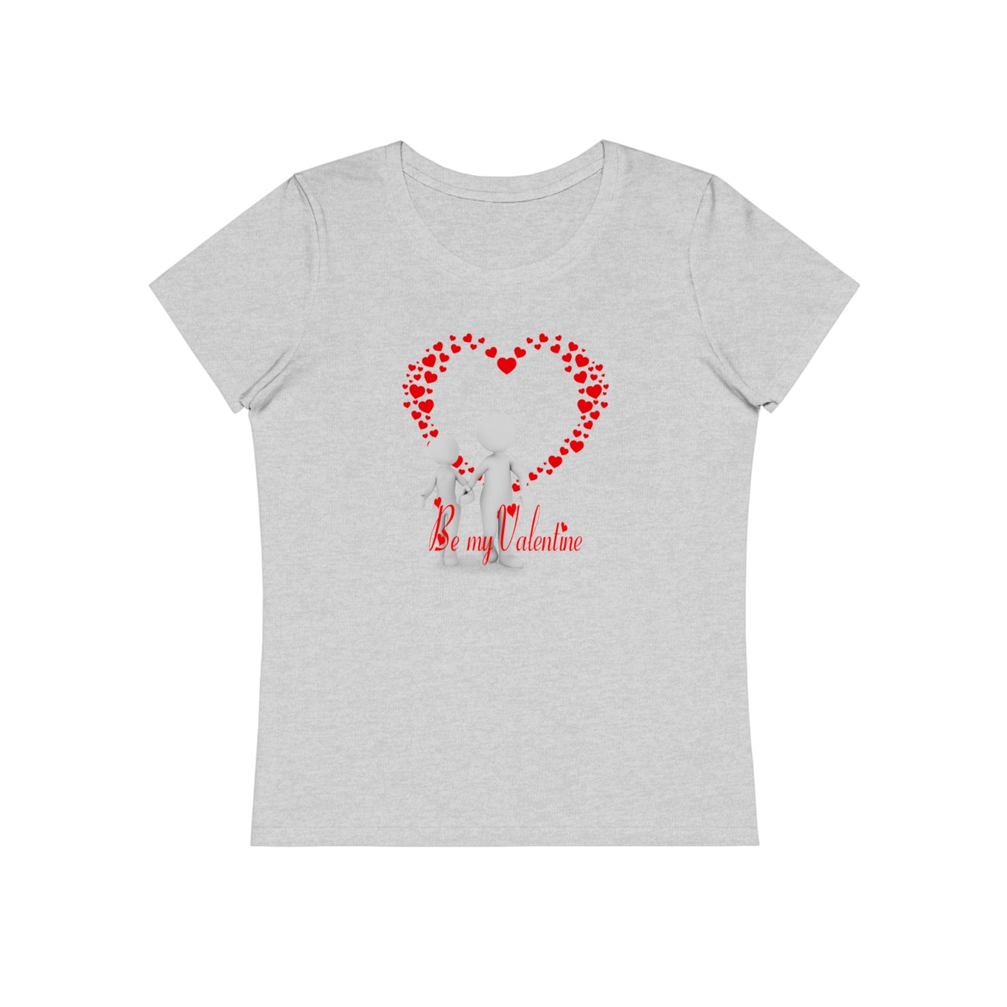 Valentine's Love Heart T-Shirt for Women - 'Be My Valentine' Design