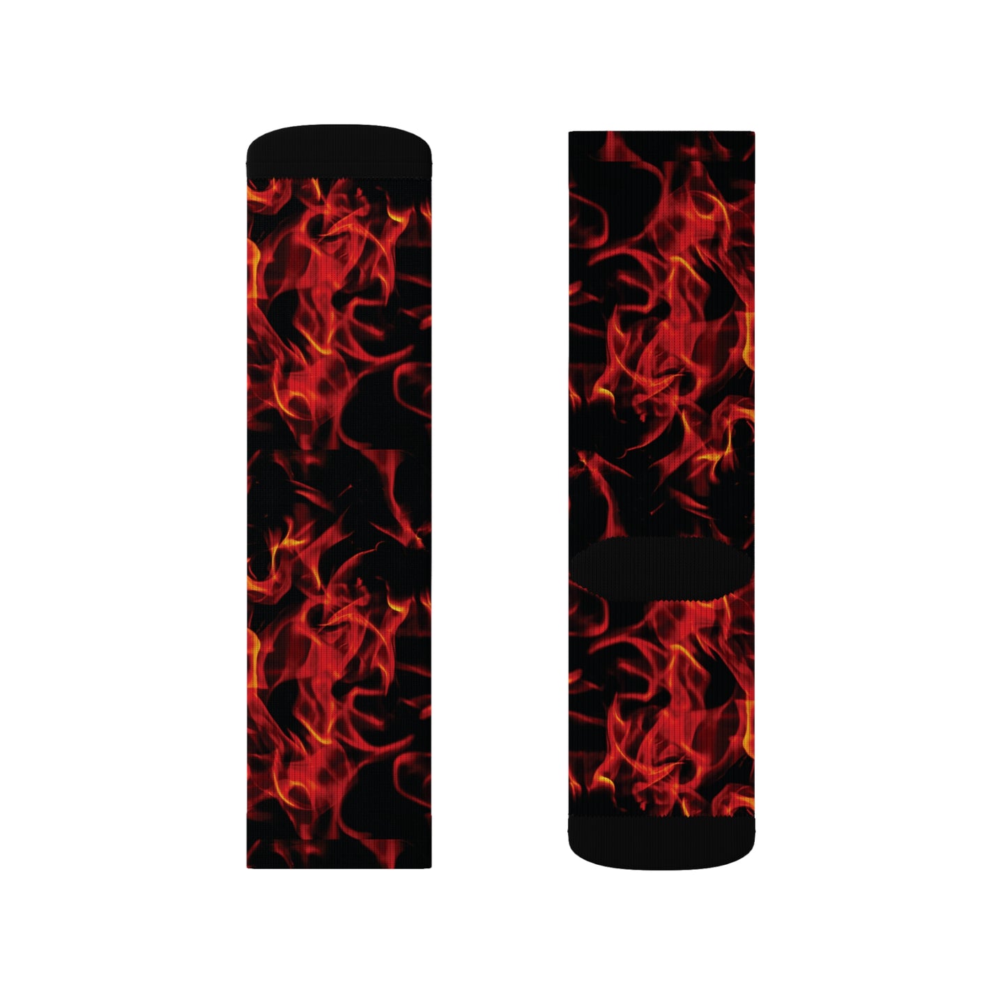 Fire Flames Sublimation Socks - Bold, Stylish, Perfect for Casual Wear and Gifting