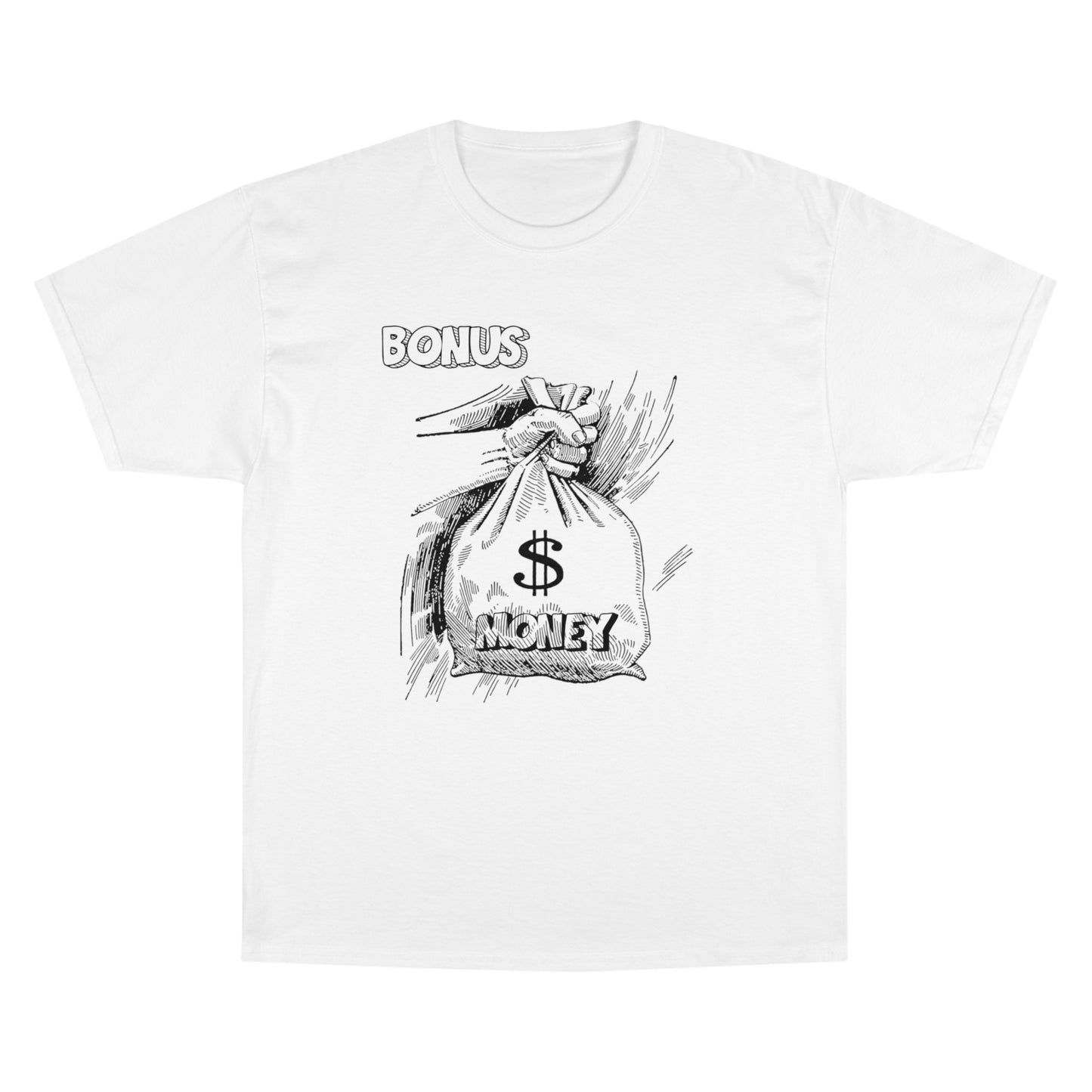 Champion Bonus Money Graphic T-Shirt - Casual Wear for Celebrations & Gift Giving