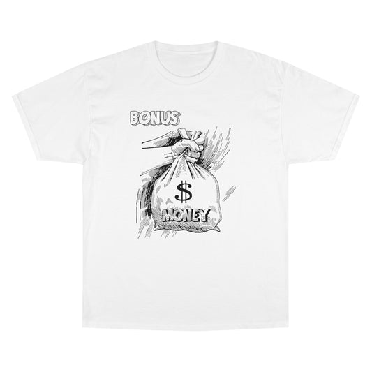 Champion Bonus Money Graphic T-Shirt - Casual Wear for Celebrations & Gift Giving