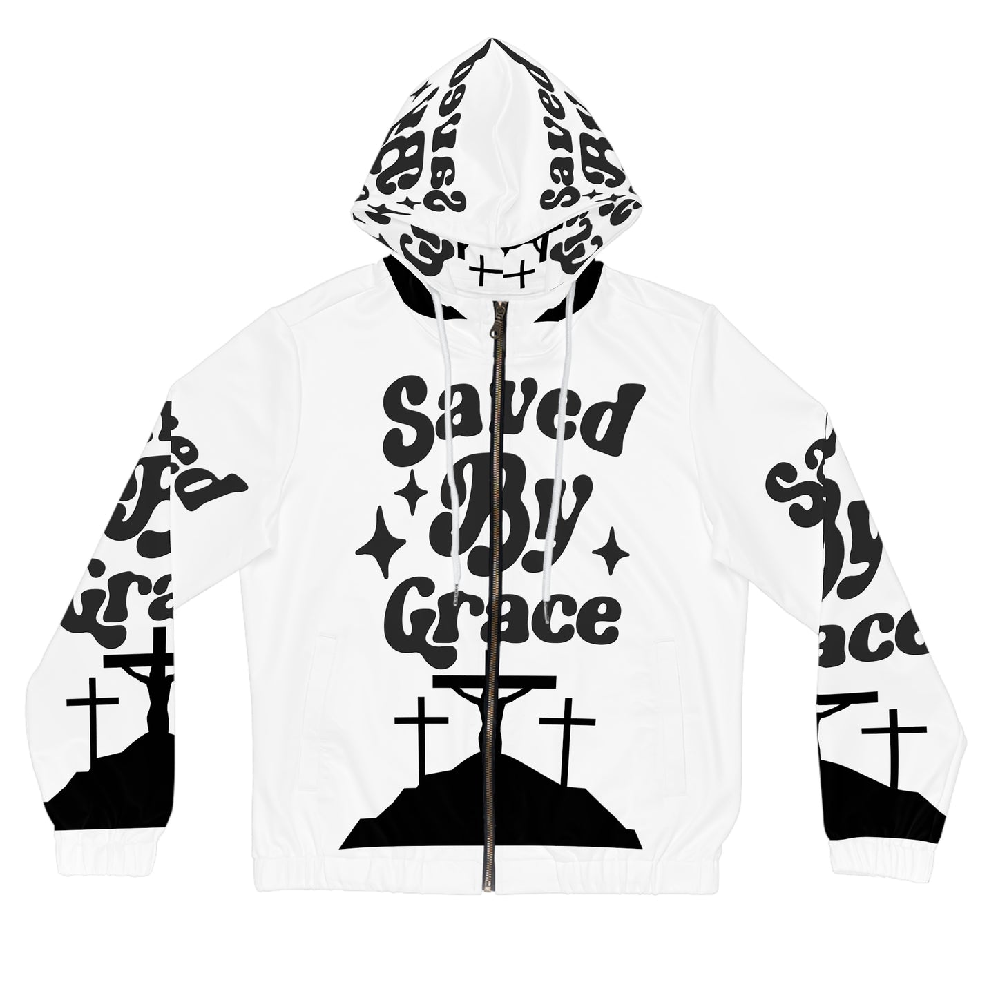 Saved By Grace Women’s Full-Zip Hoodie (AOP)