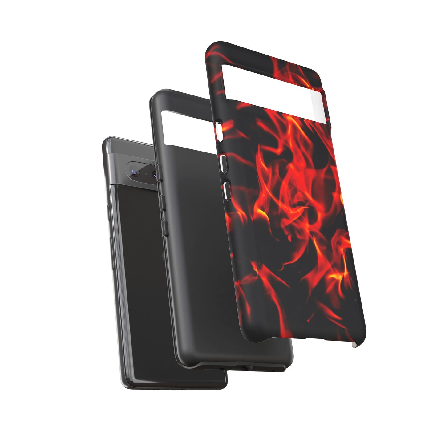 Fire Design Tough Phone Case - Bold Protection with Fiery Vibes