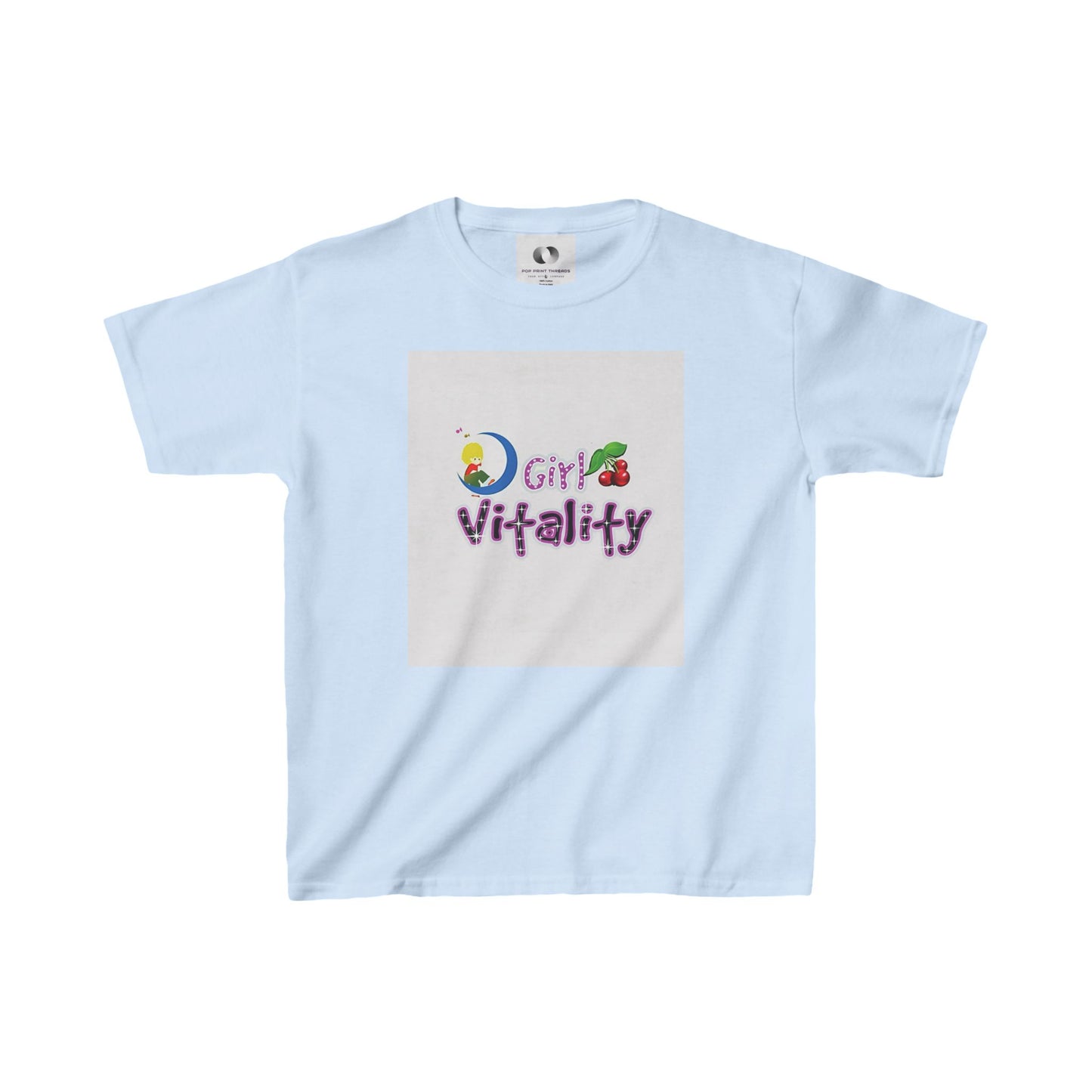 Girls Vitality Heavy Cotton Tee - Fun, Colorful T-Shirt for Kids