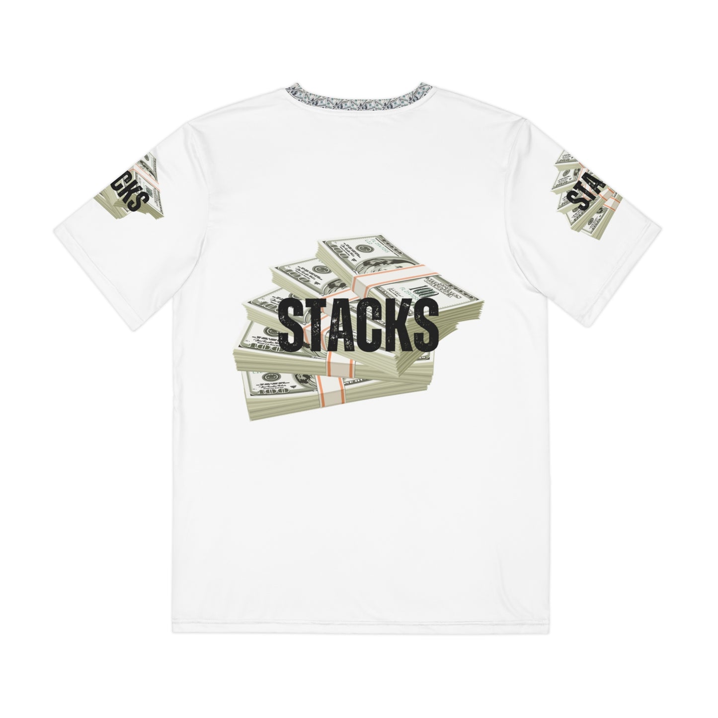 Men's Money Stacks Tee - Premium Polyester T-Shirt for Trendsetters