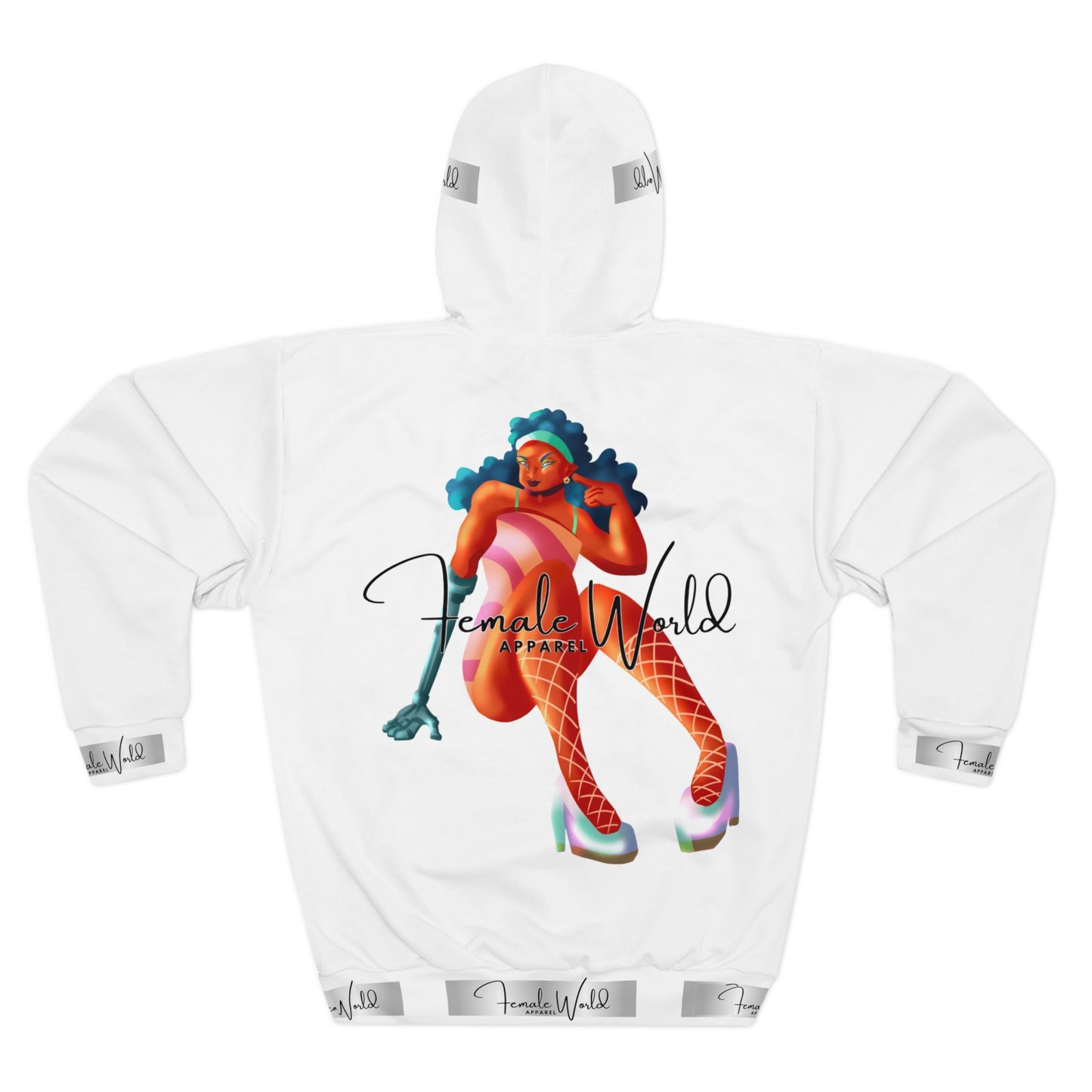 Female World Unisex Pullover Hoodie - Colorful Artistic Design for Empowerment