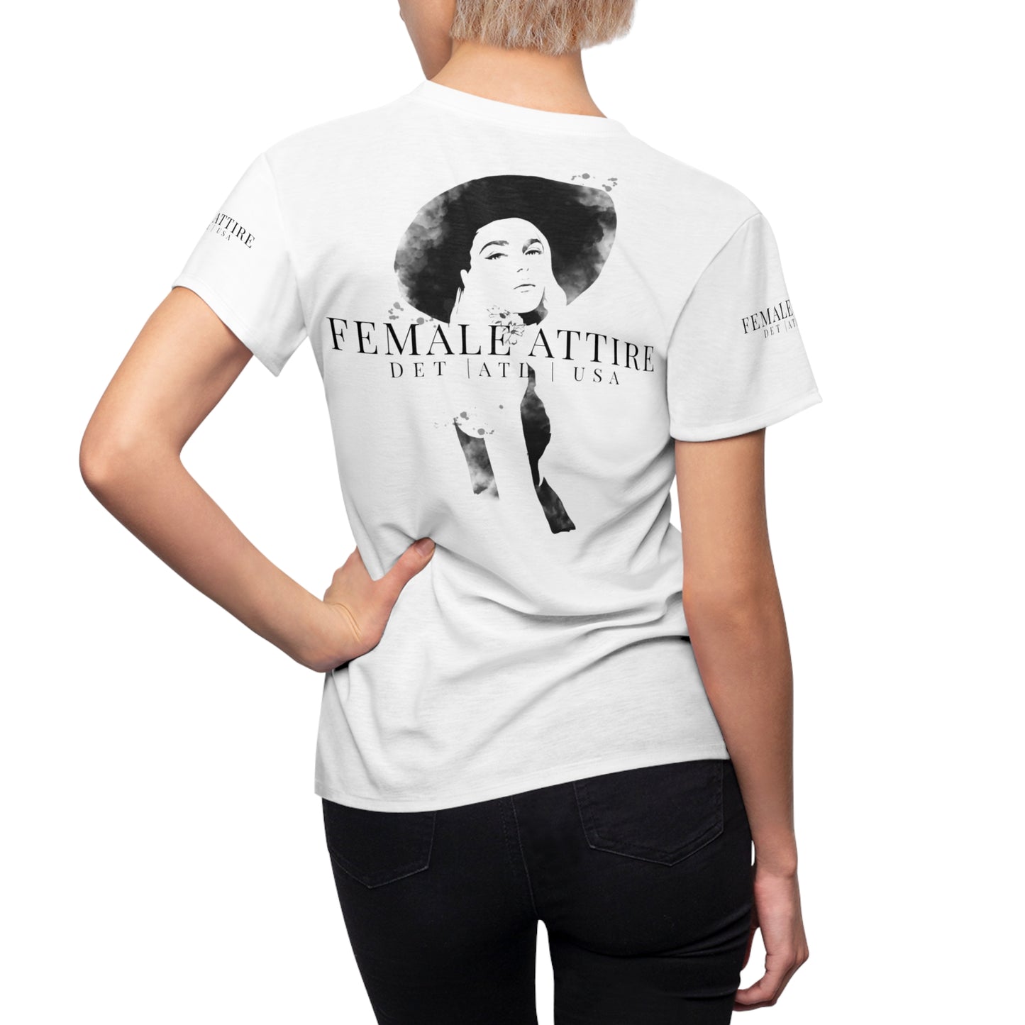 Chic Feminine Cut & Sew Tee - Female Attire Graphic T-Shirt