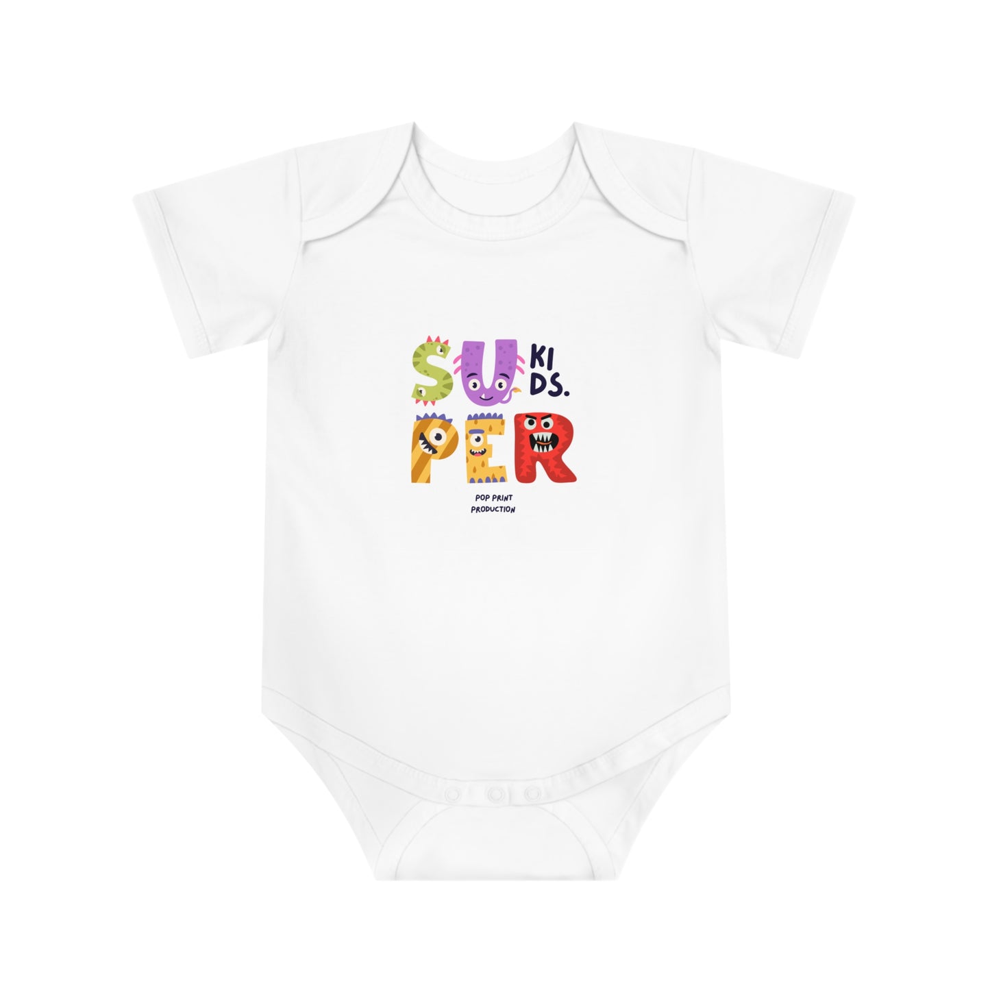 Super Kids Short Sleeve Baby Bodysuit - Cute and Fun Infant Outfit