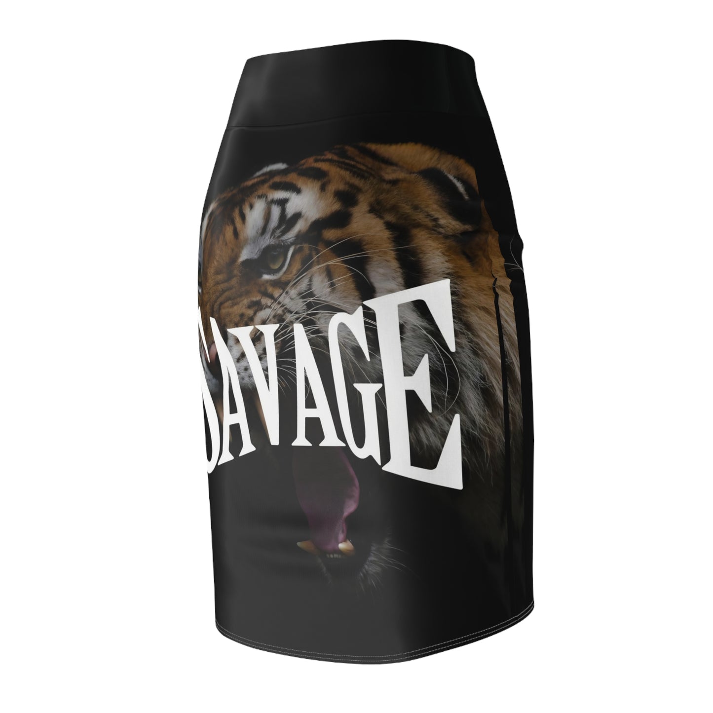 Savage Tiger Women's Pencil Skirt - Fierce and Bold Fashion Statement