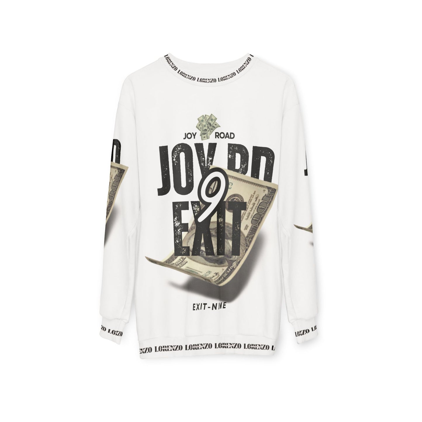 Stylish Unisex Money-Inspired Sweatshirt - Joy Road Exit Nine