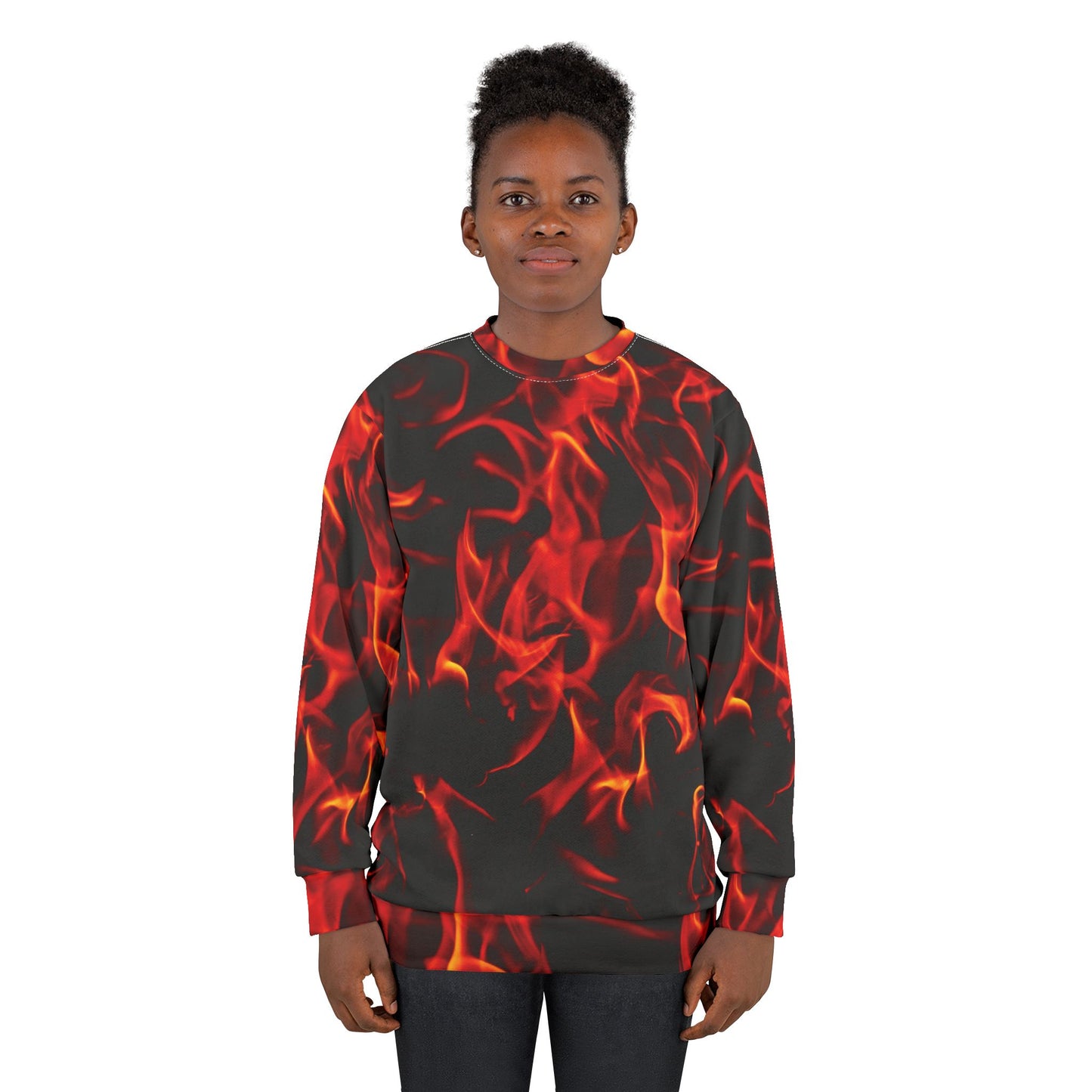 Fire Flames Unisex Sweatshirt - Bold & Stylish Statement Piece