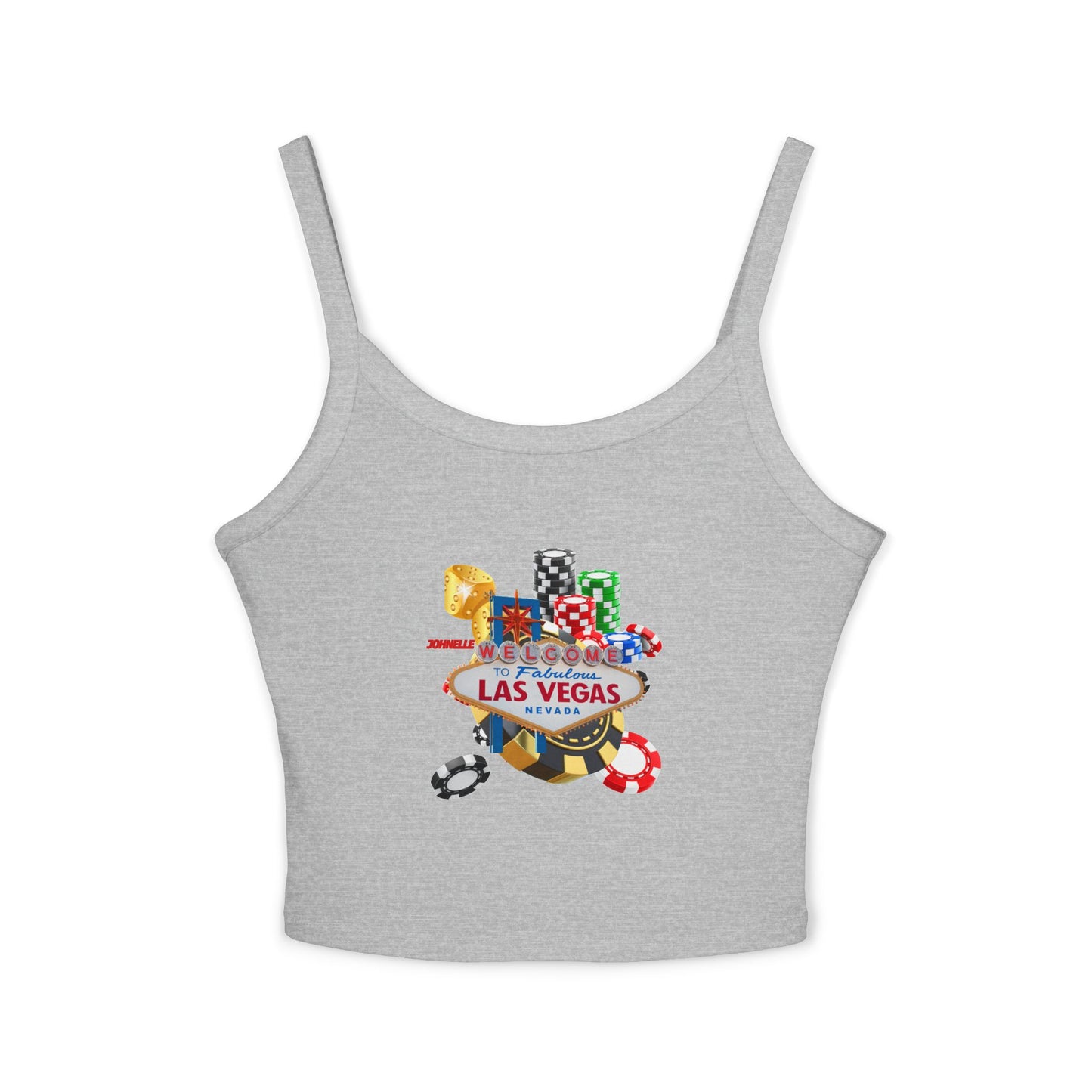 Vegas Night Women's Spaghetti Strap Tank Top - Casino Theme