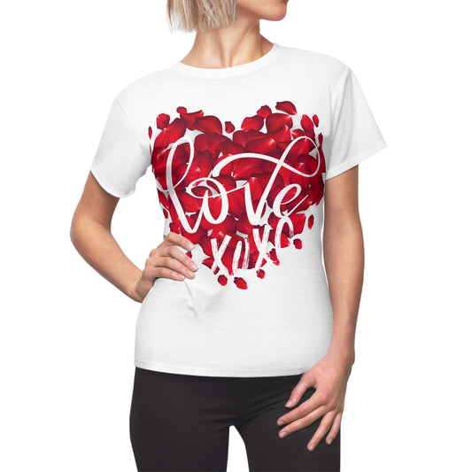 Romantic Love Heart Women's Tee - Perfect for Valentine's Day