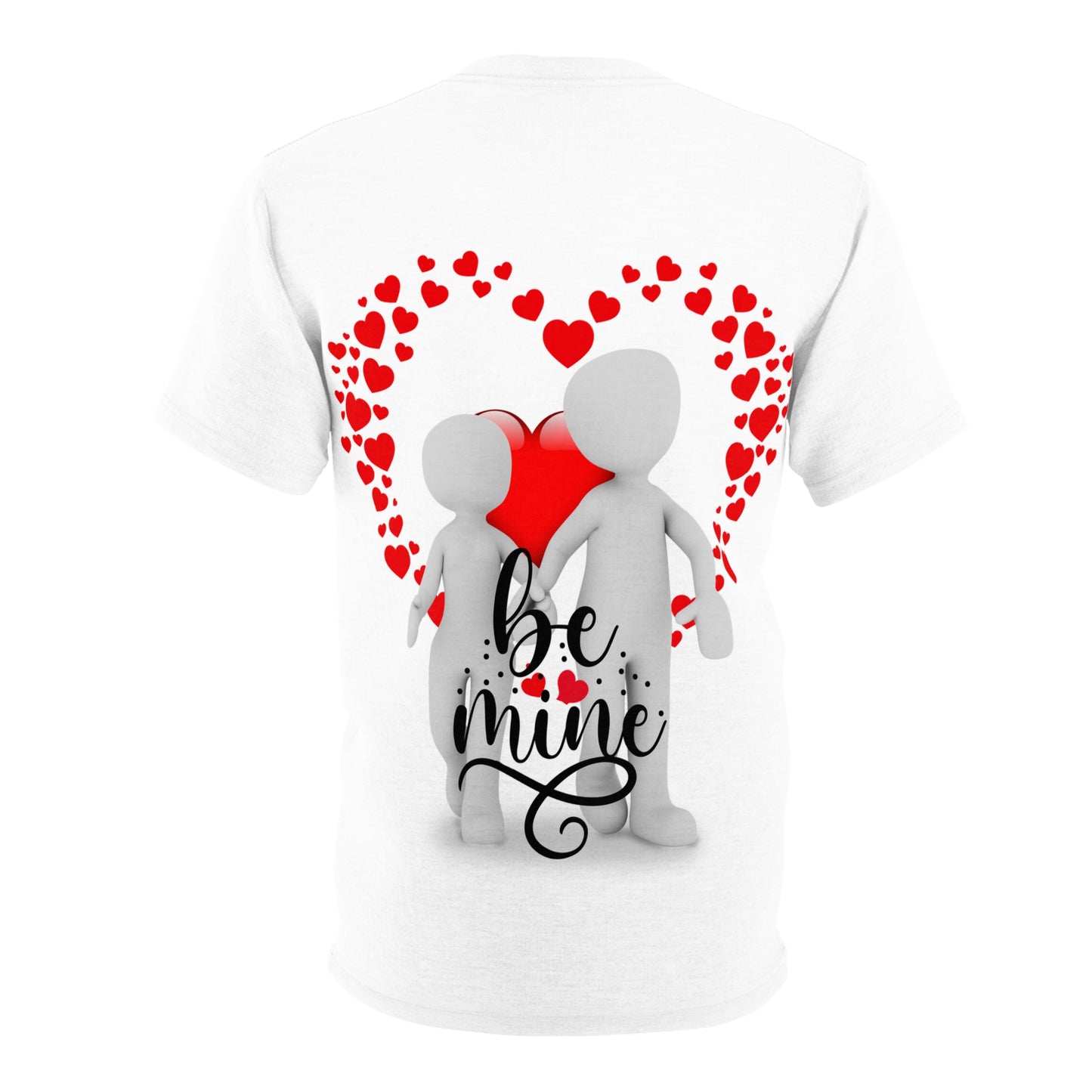 Romantic Unisex Tee - 'Be Mine' Heart Design for Couples