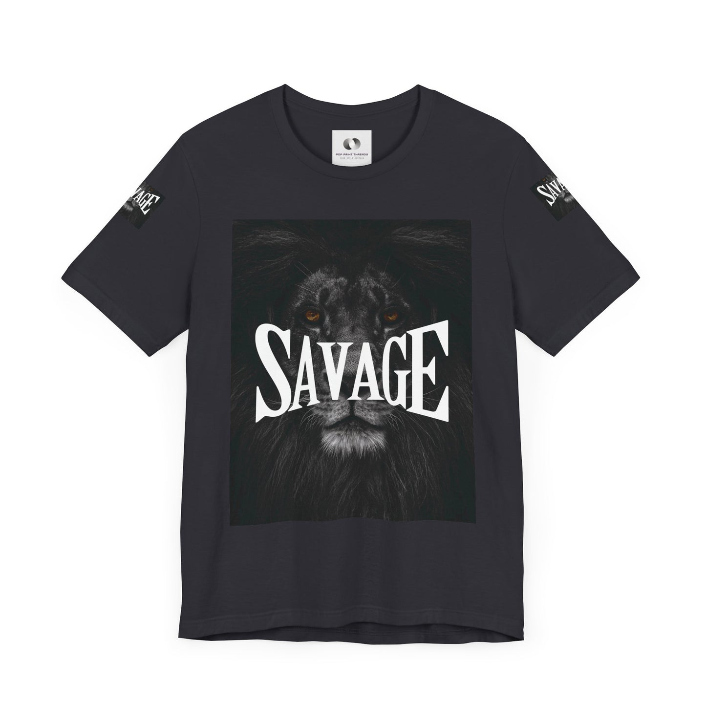 Savage Lion Unisex Jersey Tee - Bold Graphic T-Shirt for Confidence and Style