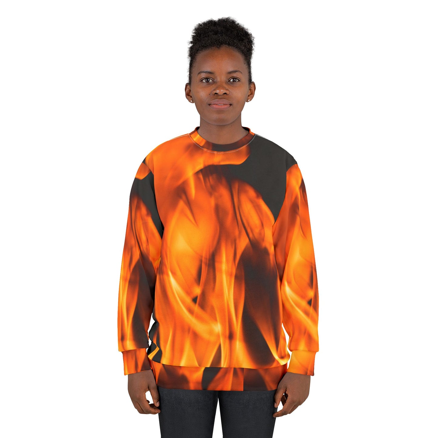 Flame Design Unisex Sweatshirt - Bold Style for Warm Comfort