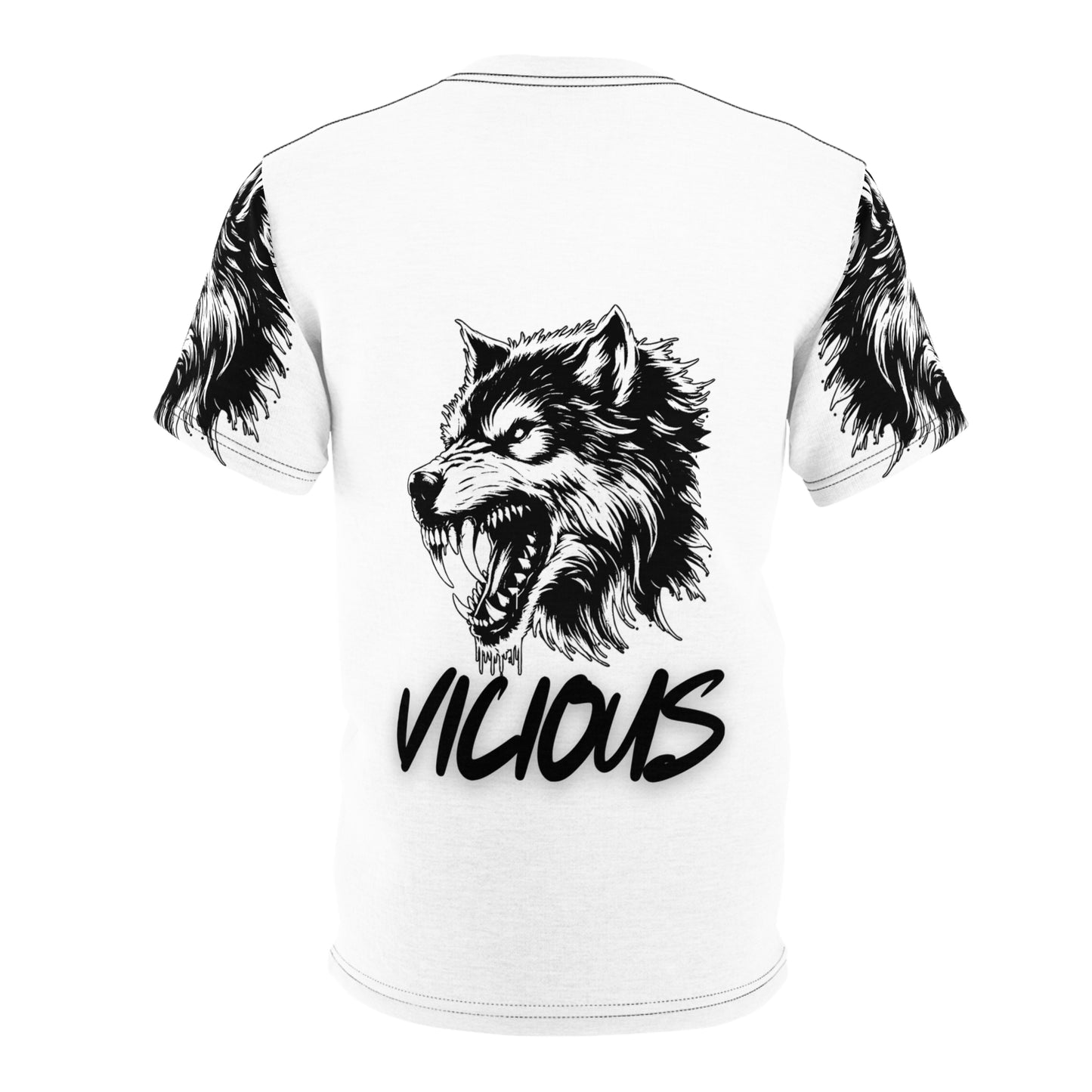 Vicious Wolf Unisex Tee - Edgy Graphic T-Shirt for Bold Style