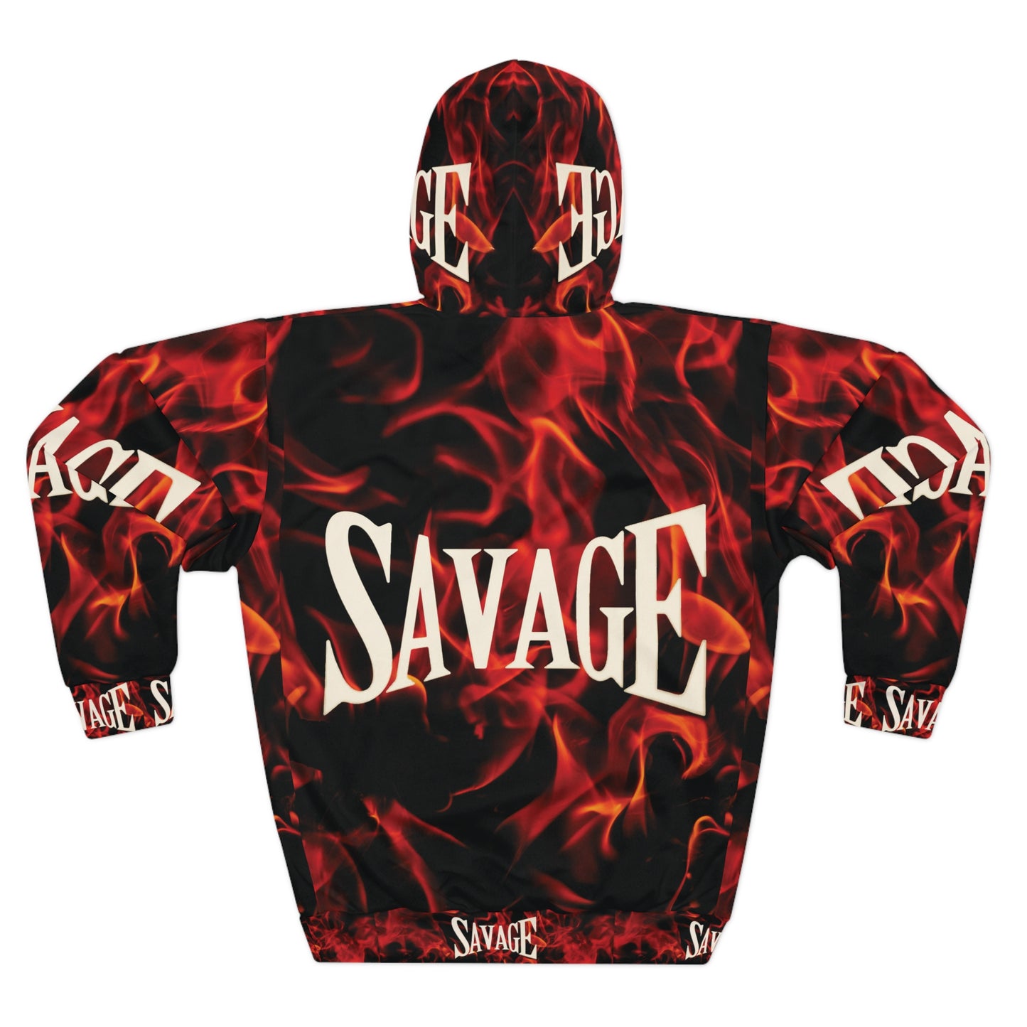 Savage Flame Unisex Pullover Hoodie - Bold & Edgy Streetwear