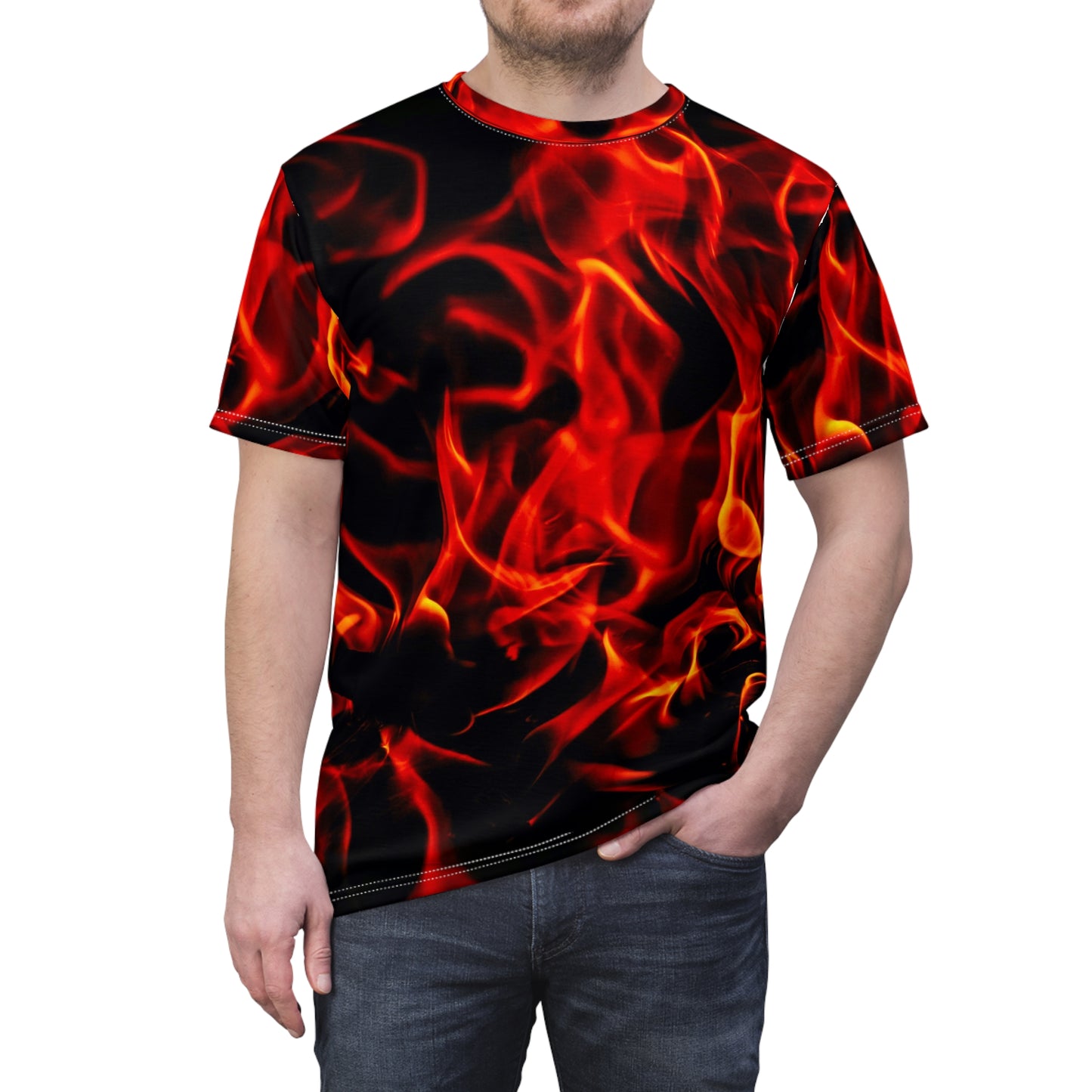 Fiery Flames Unisex Tee - Bold Graphic T-Shirt for Fashion Enthusiasts