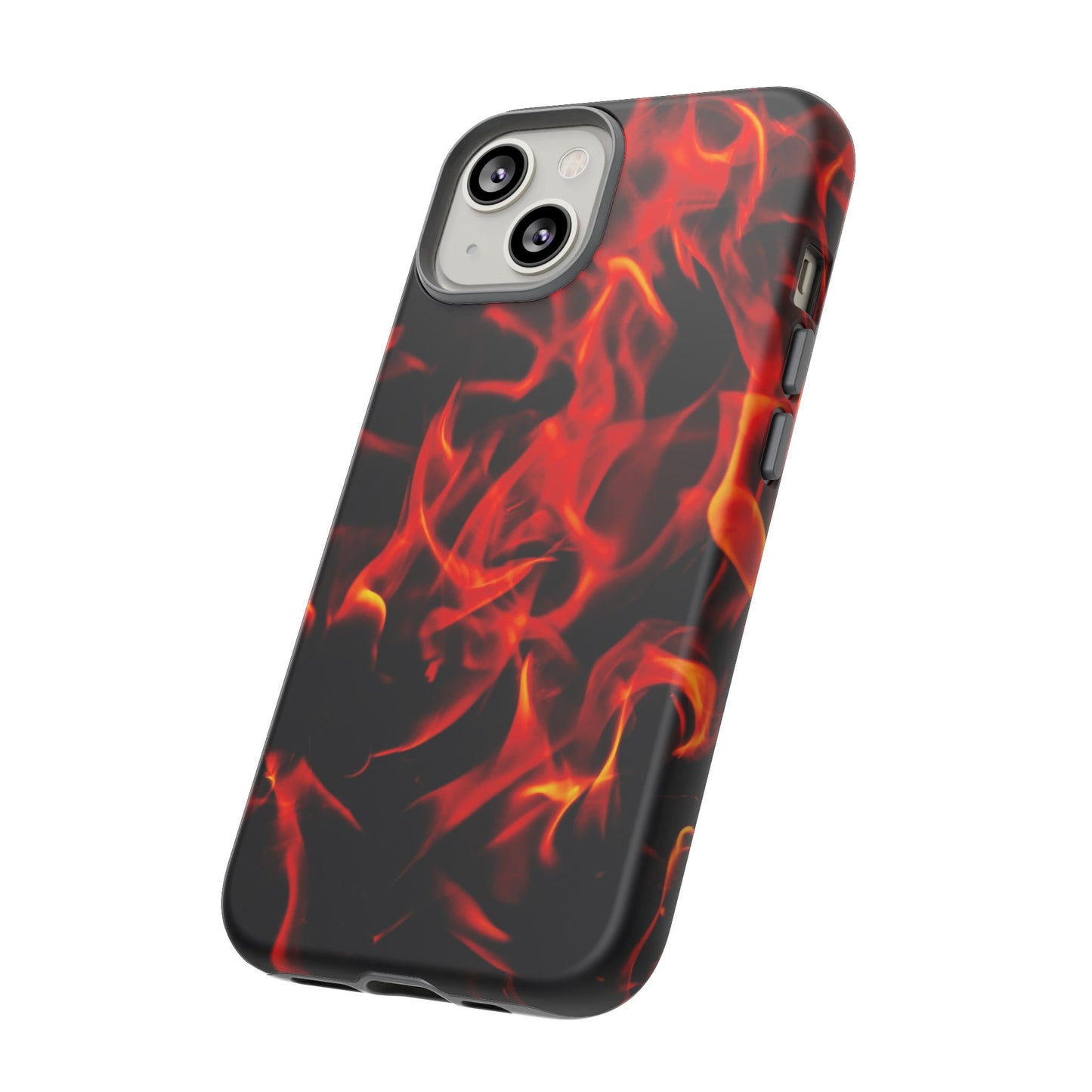 Fire Design Tough Phone Case - Bold Protection with Fiery Vibes